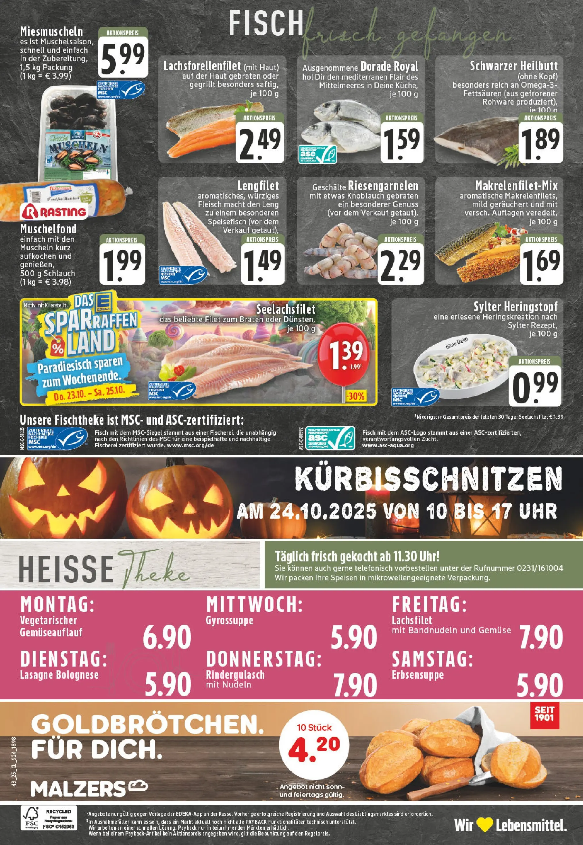 Edeka prospekt Dortmund	 (ab 20.10.2025) » Angebote Online | Seite: 24 | Produkte: Dorade, Theke, Fleisch, Uhr