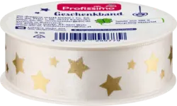 Profissimo Geschenkband mit Sterne, creme