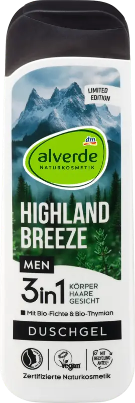 alverde MEN Duschgel Highland Breeze 3in1