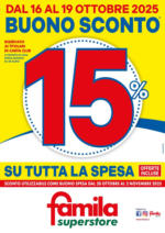 Famila Superstore BUONO SCONTO 15% - al 19.10.2025