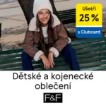 F&F Ušetři 25% dětské a kojenecké oblečení – do 22.10.2025