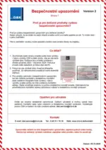 Hornbach sicherheitshinweis hornbach cz nv – do 30.10.2025