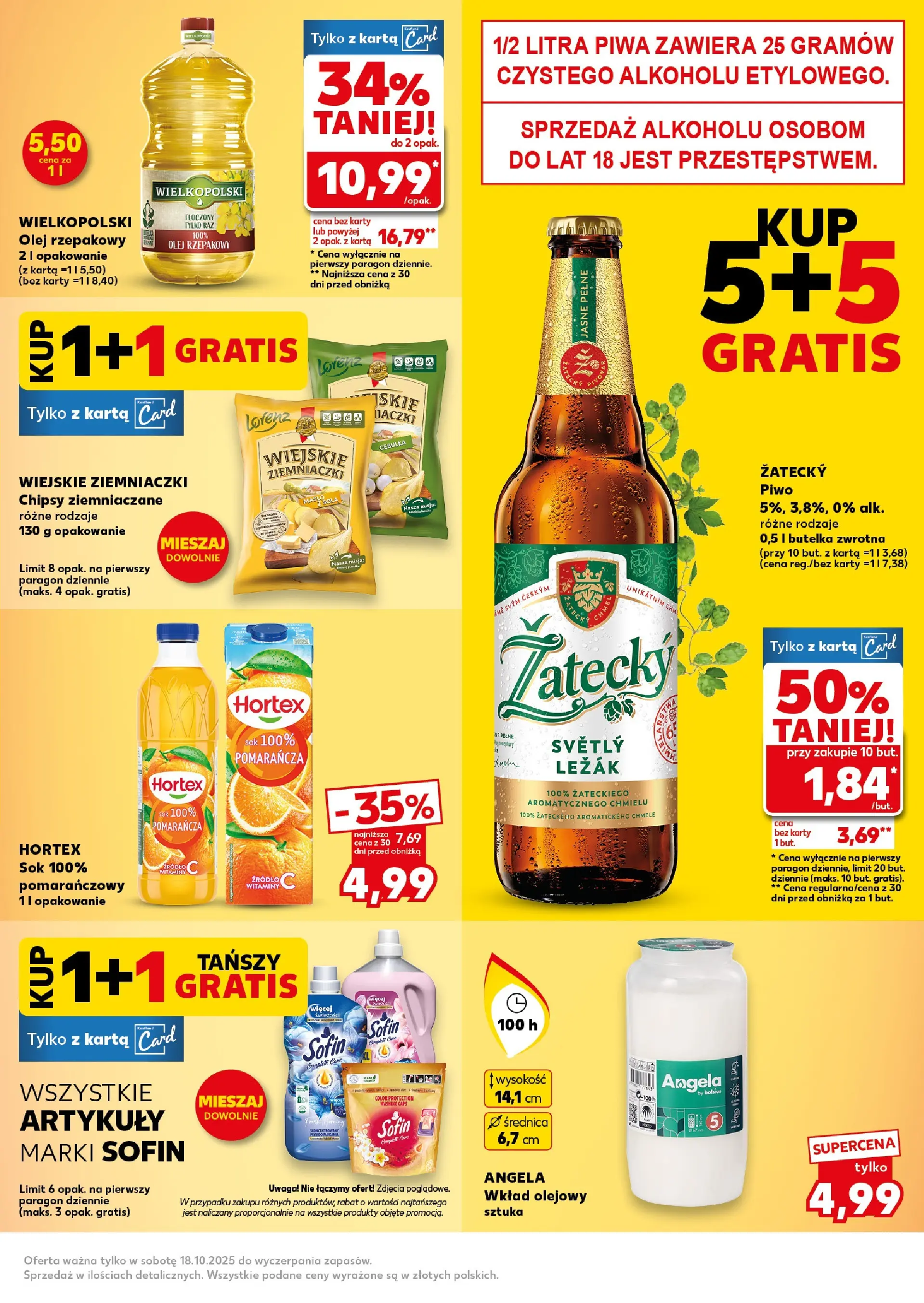 Kaufland gazetka - Super Sobota od 18.10.2025 - od jutra PDF | Strona: 3 | Produkty: Karta, Chipsy, Ziemniaczki, Piwo