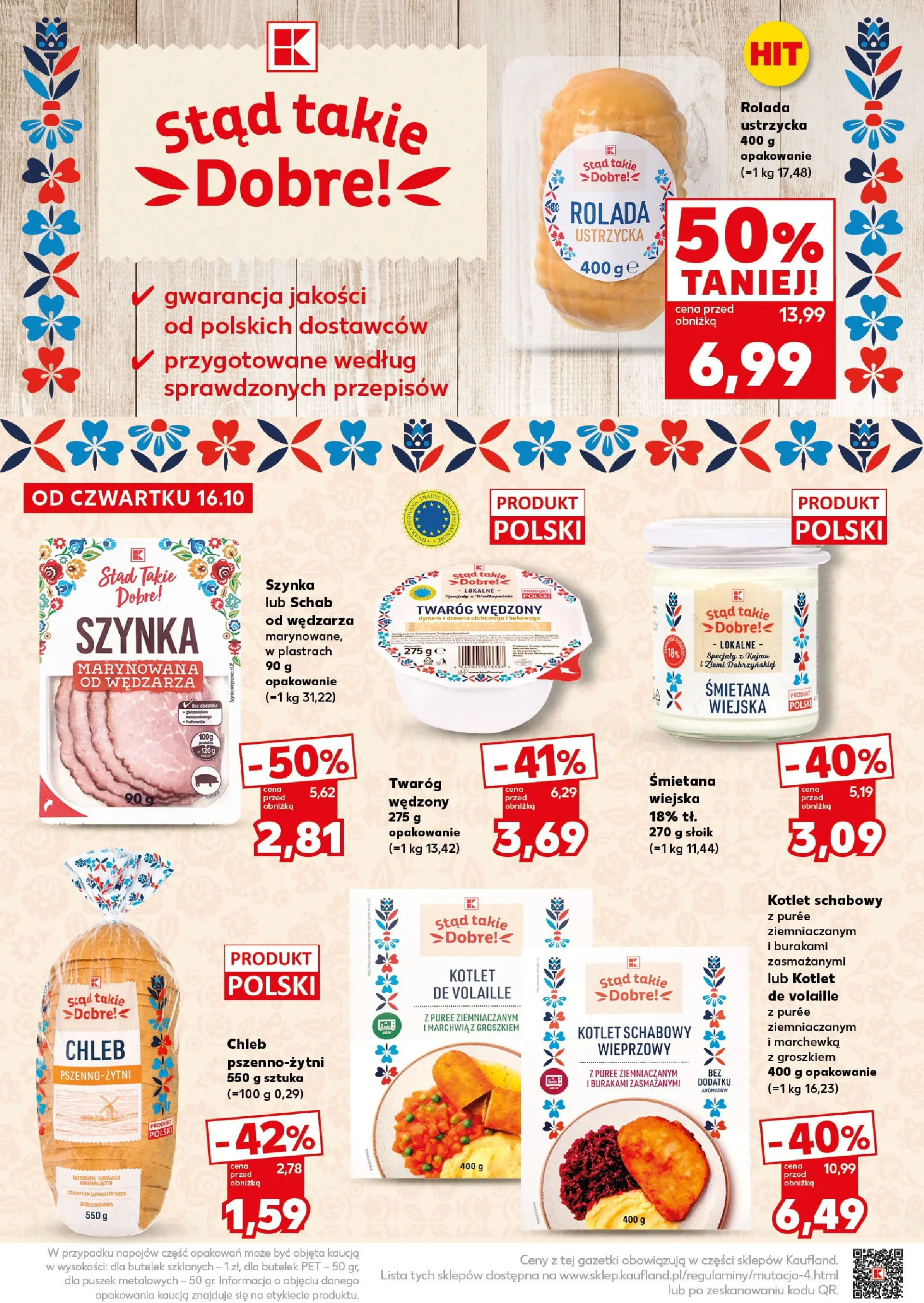 Kaufland gazetka - Super Sobota od 18.10.2025 - od jutra PDF | Strona: 8 | Produkty: Schab, Chleb, Marchewka, Twaróg wędzony