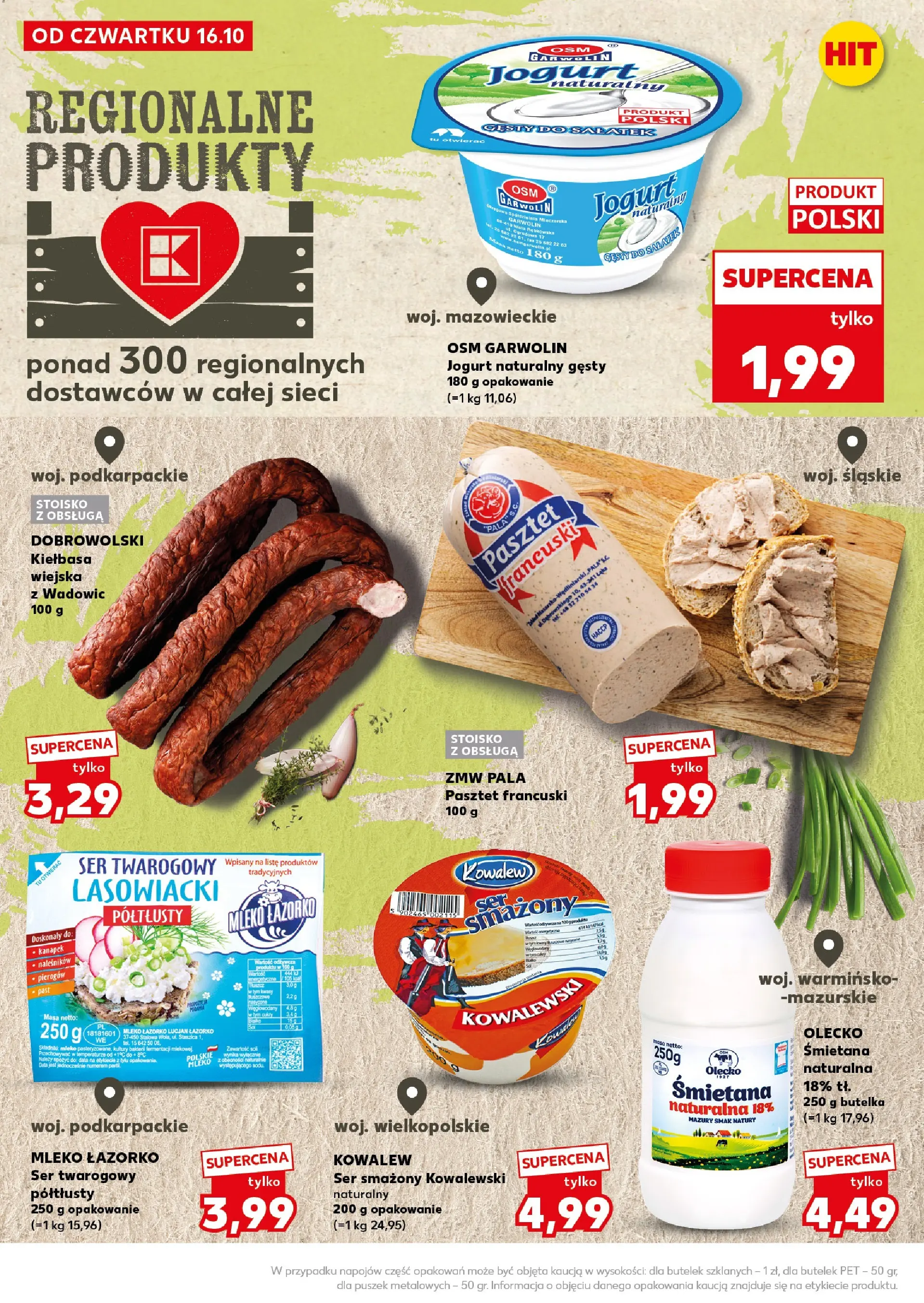 Kaufland gazetka - Super Sobota od 18.10.2025 - od jutra PDF | Strona: 10 | Produkty: Kiełbasa, Jogurt naturalny gęsty, Jogurt naturalny, Mleko
