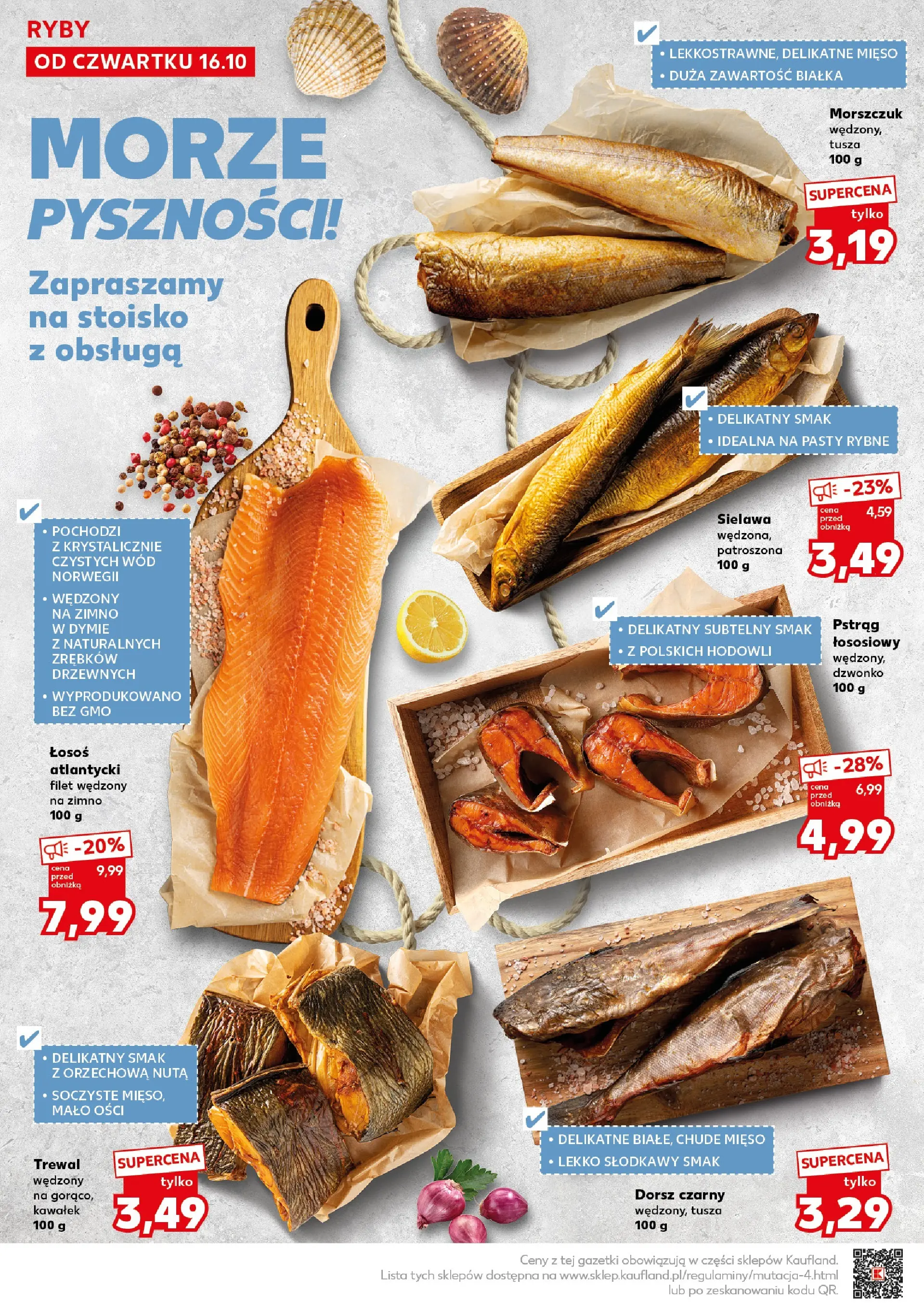 Kaufland gazetka - Super Sobota od 18.10.2025 - od jutra PDF | Strona: 14 | Produkty: Łosoś atlantycki, Łosoś, Trewal, Ryby