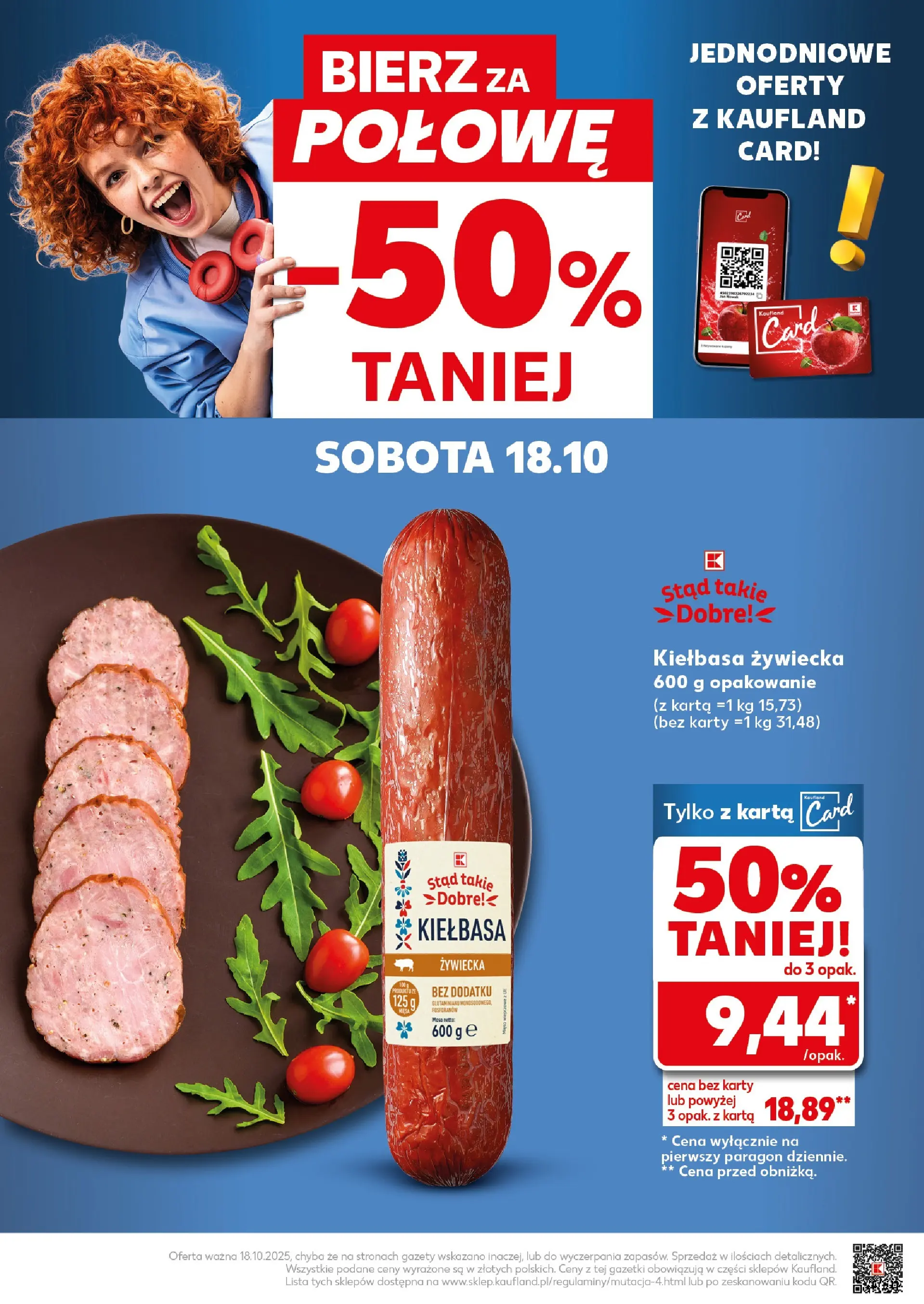 Kaufland gazetka - Super Sobota od 18.10.2025 - od jutra PDF | Strona: 24 | Produkty: Kiełbasa, Karta