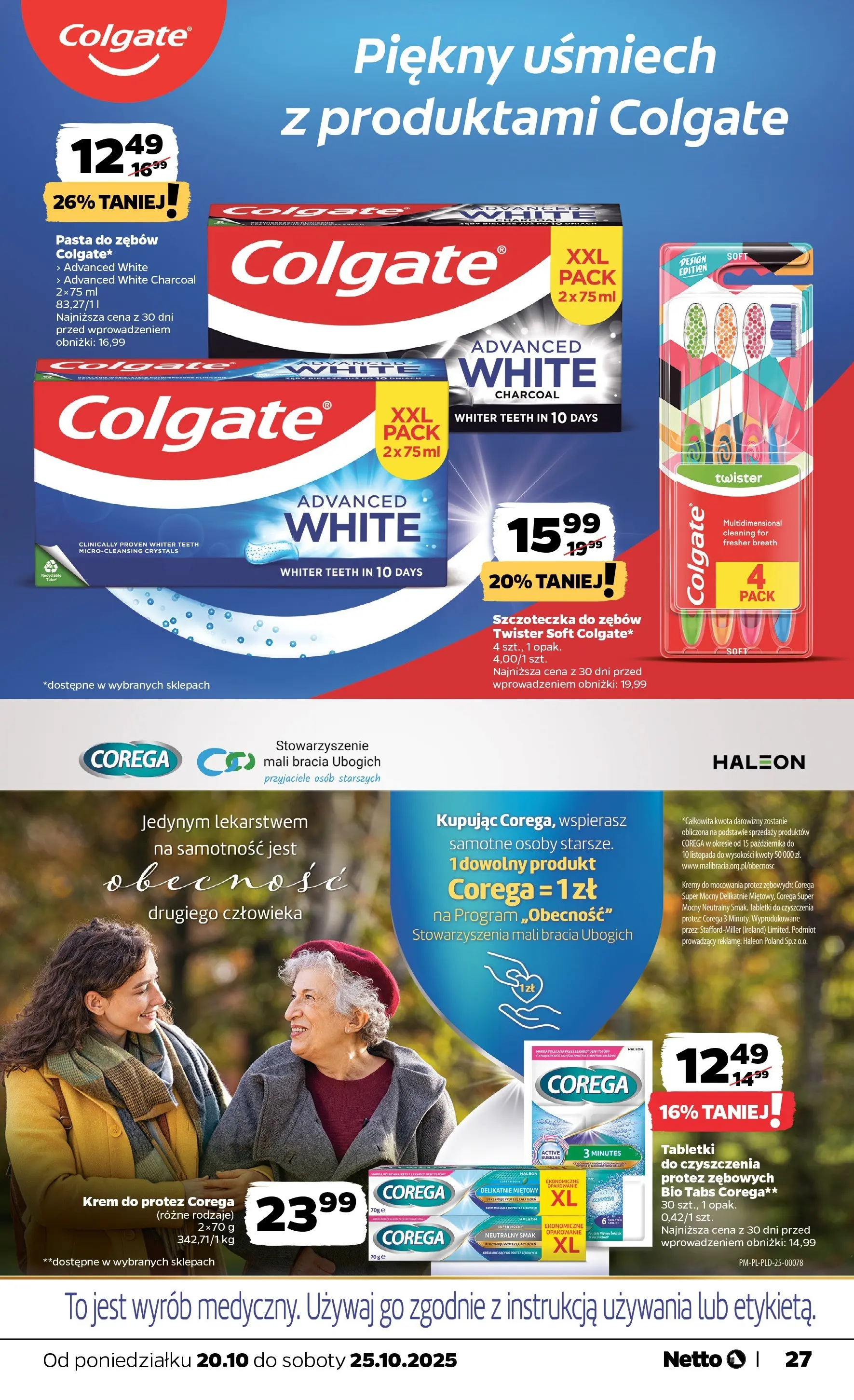 Netto - NETTO T43A ważne do 25.10 od 19.10.2025 - Aktualne promocje | Strona: 27 | Produkty: Krem, Pasta do zębów, Szczoteczka do zębów