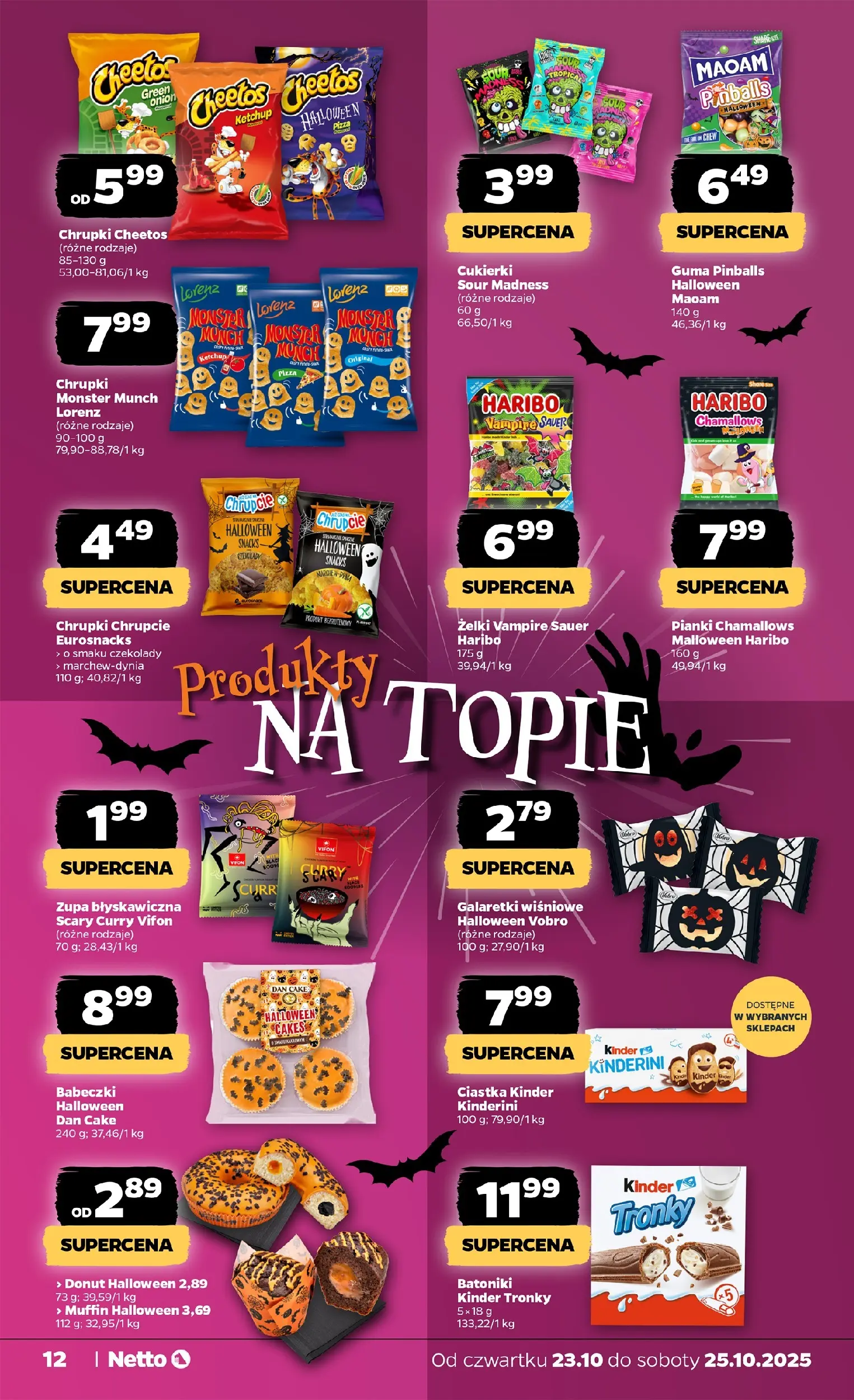 Netto - NETTO T43B Food ważne do 25.10 od 22.10.2025 - Aktualne promocje | Strona: 12 | Produkty: Czekolady, Chrupki, Vifon, Pianki