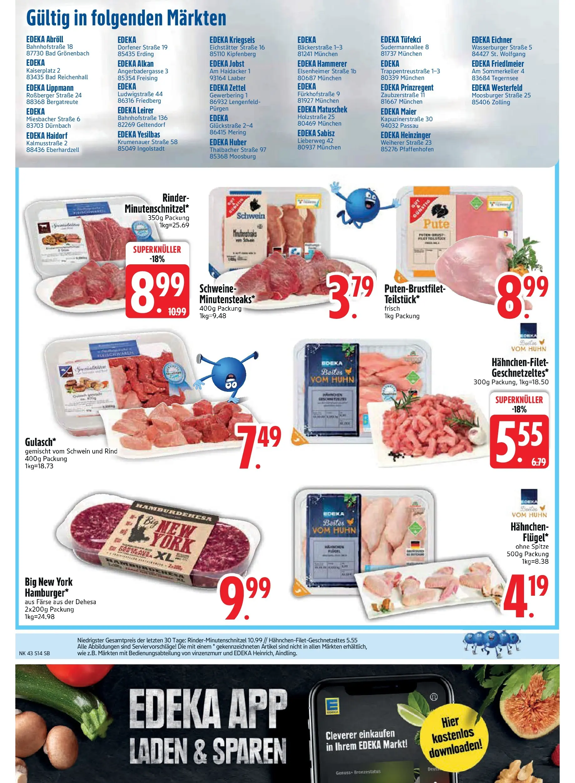 Edeka prospekt Bodenwöhr	 (ab 19.10.2025) » Angebote Online | Seite: 14 | Produkte: Pute, Hahnchen, Bad