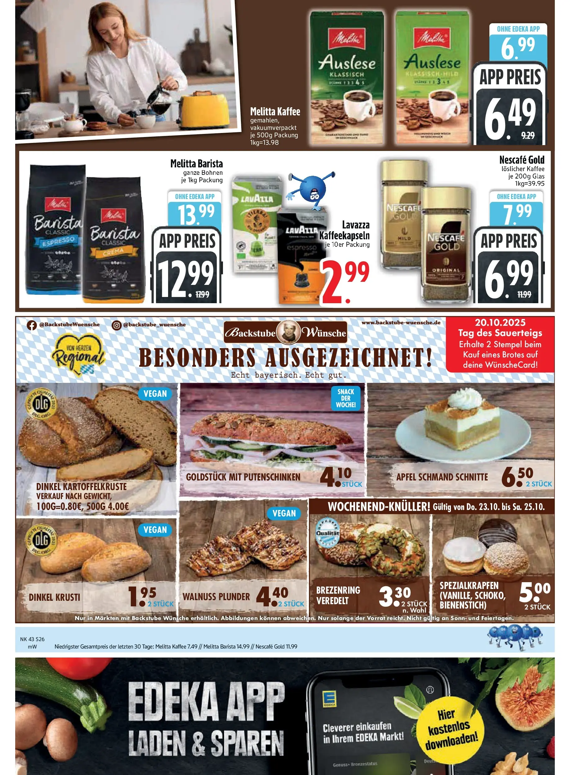 Edeka prospekt Asbach-Bäumenheim	 (ab 19.10.2025) » Angebote Online | Seite: 26 | Produkte: Melitta, Nescafe, Melitta kaffee, Kaffee