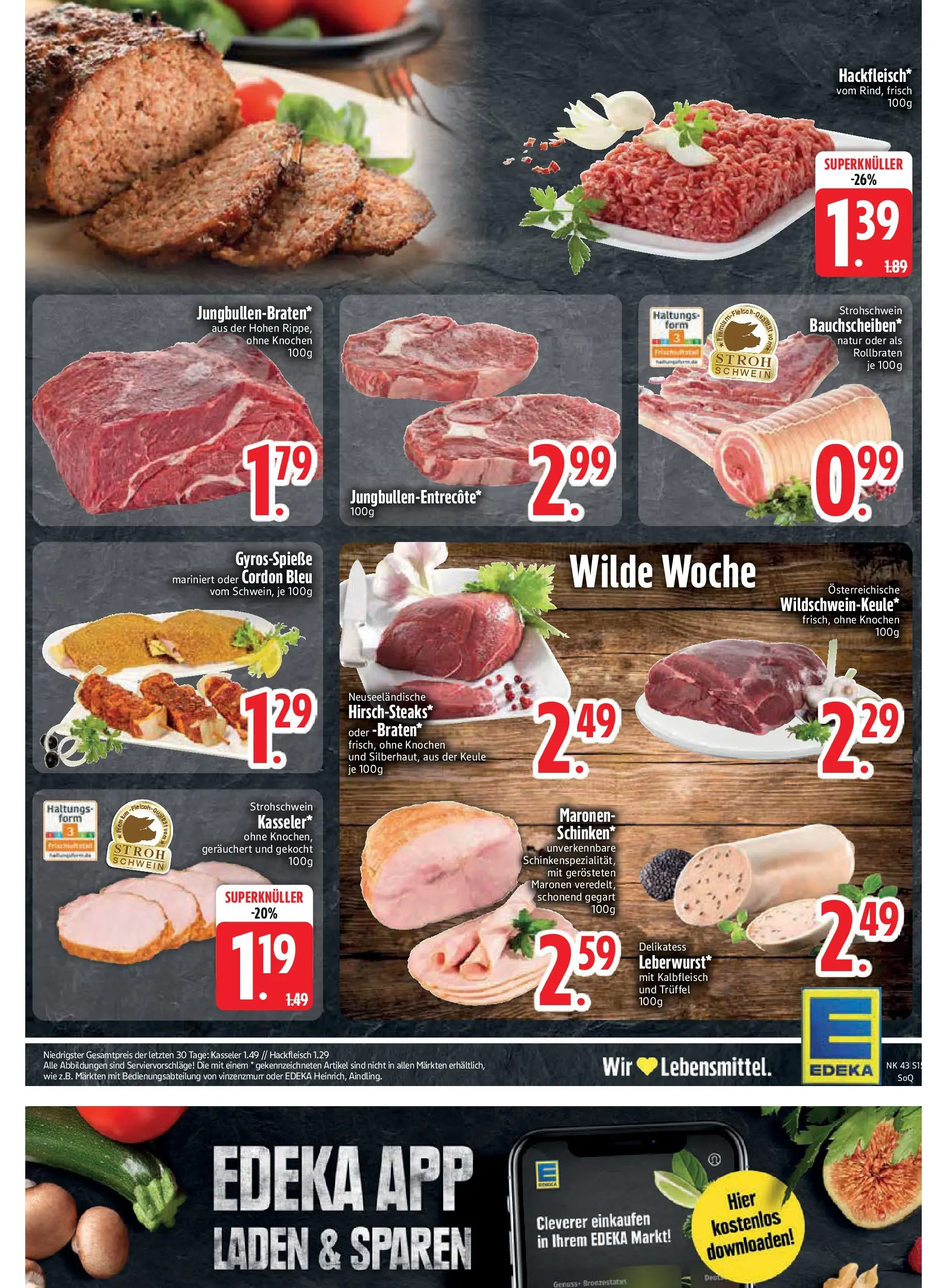 Edeka prospekt Asbach-Bäumenheim	 (ab 19.10.2025) » Angebote Online | Seite: 15 | Produkte: Entrecote, Gyros, Hackfleisch