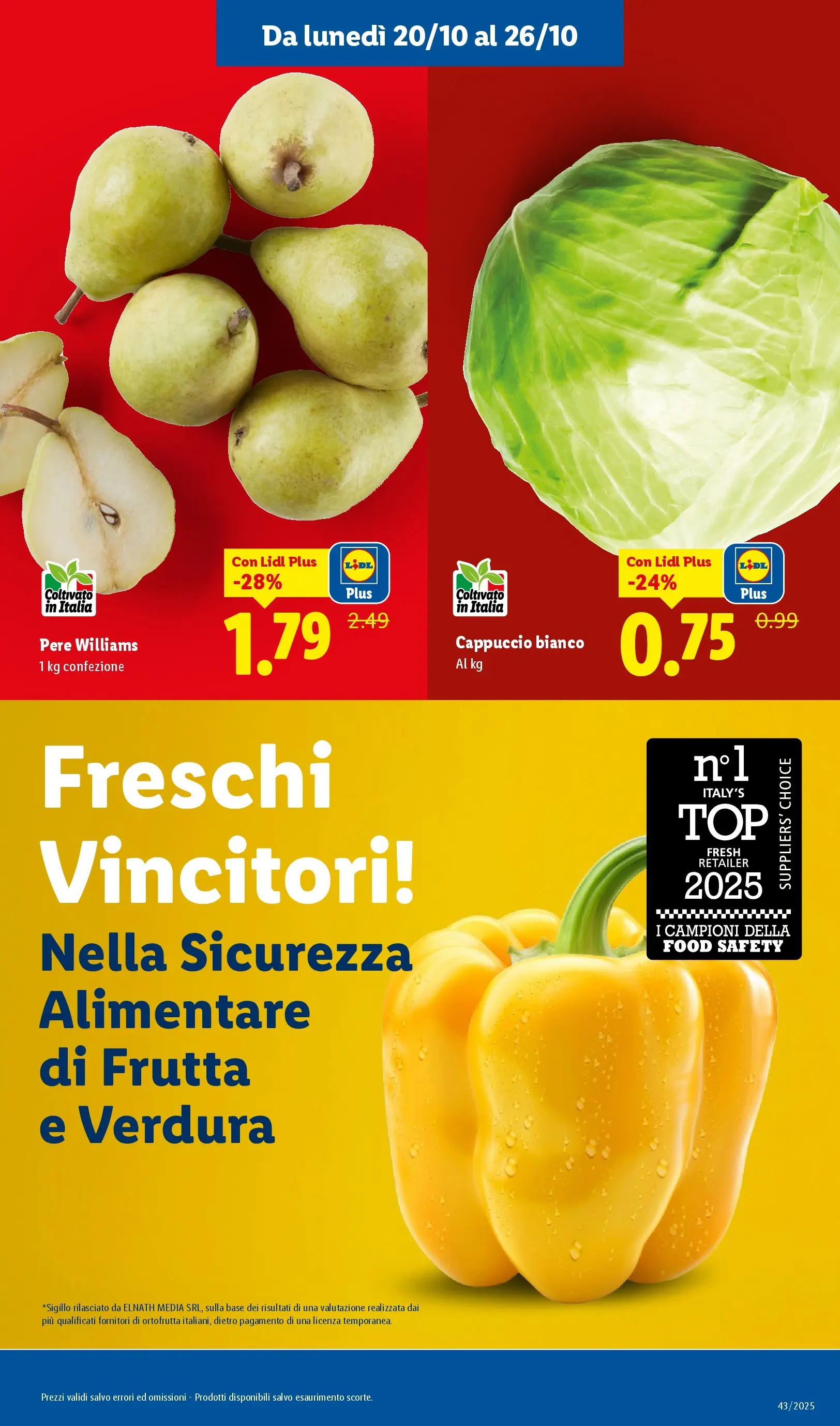 LIDL volantino della prossima settimana dal ﻿16/10/2025﻿ 📣 | Pagina: 3 | Prodotti: Frutta, Cappuccio