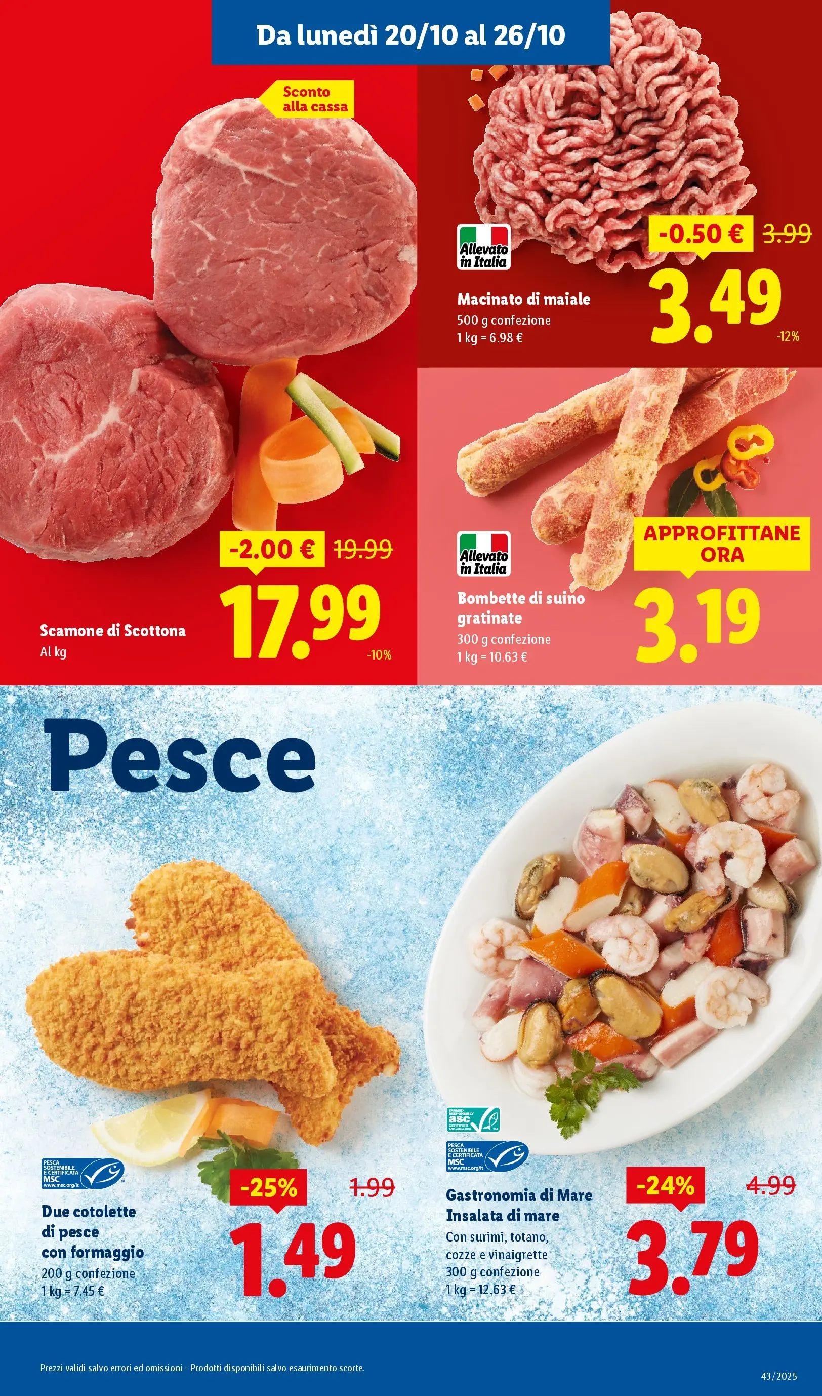 LIDL volantino della prossima settimana dal ﻿16/10/2025﻿ 📣 | Pagina: 5 | Prodotti: Pesce, Cozze, Formaggio, Macinato