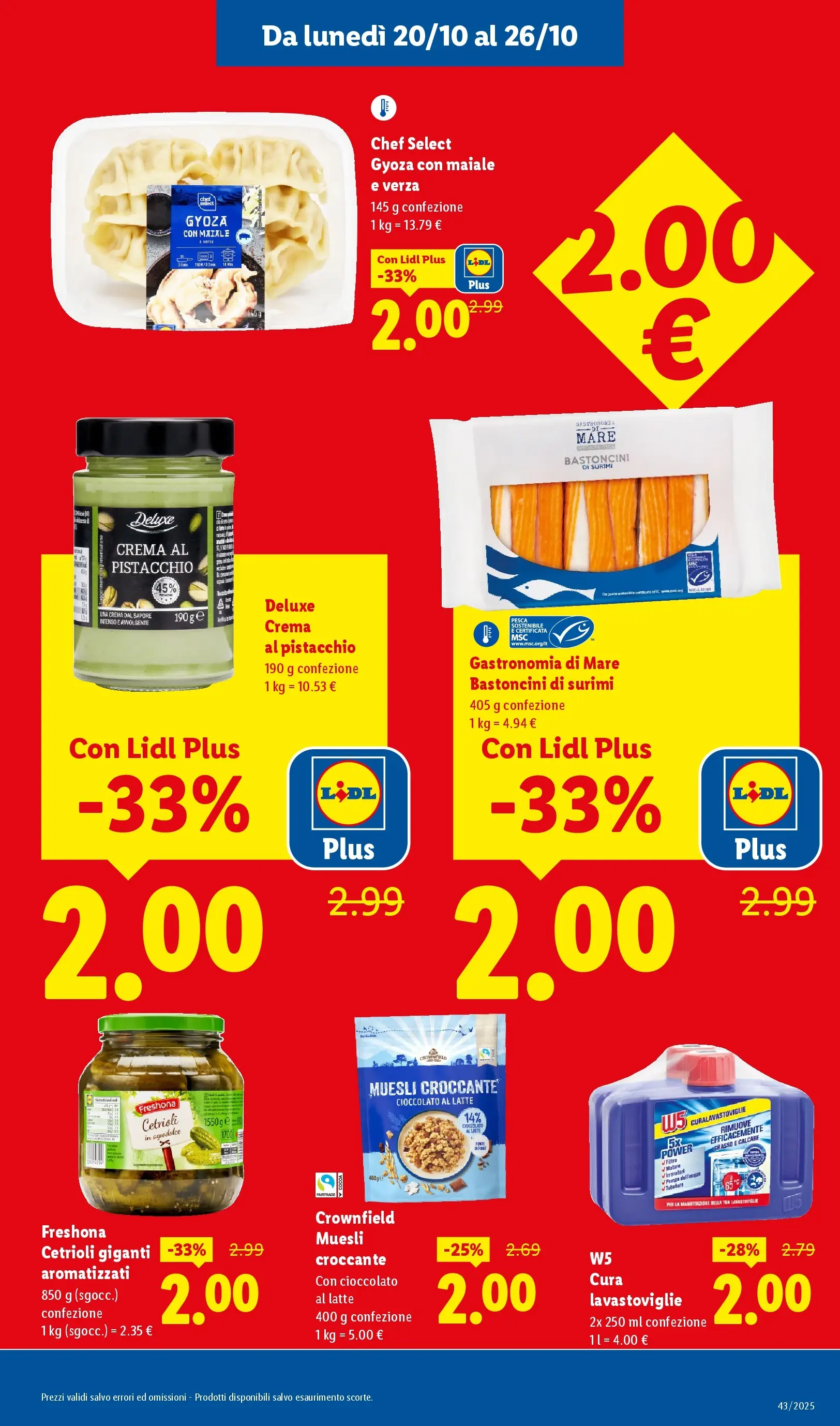LIDL volantino della prossima settimana dal ﻿16/10/2025﻿ 📣 | Pagina: 9 | Prodotti: Crema, Cioccolato, Maiale, Surimi