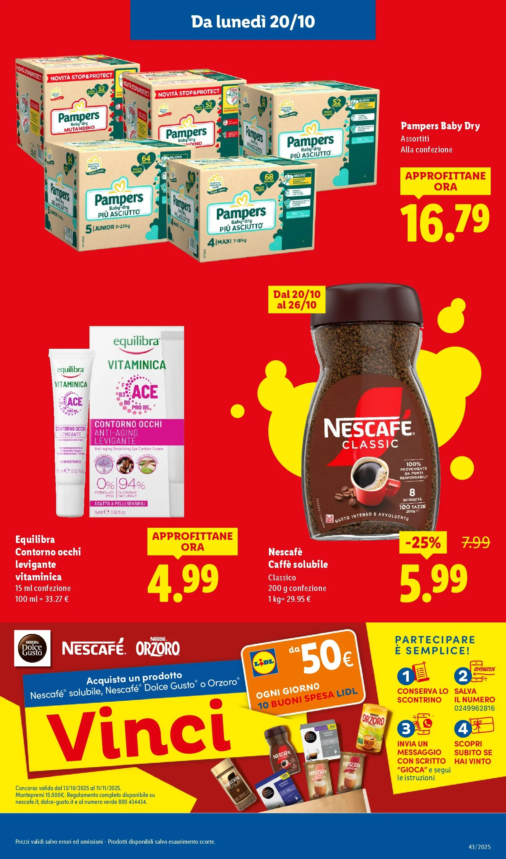 LIDL volantino della prossima settimana dal ﻿16/10/2025﻿ 📣 | Pagina: 13 | Prodotti: Caffè, Pampers
