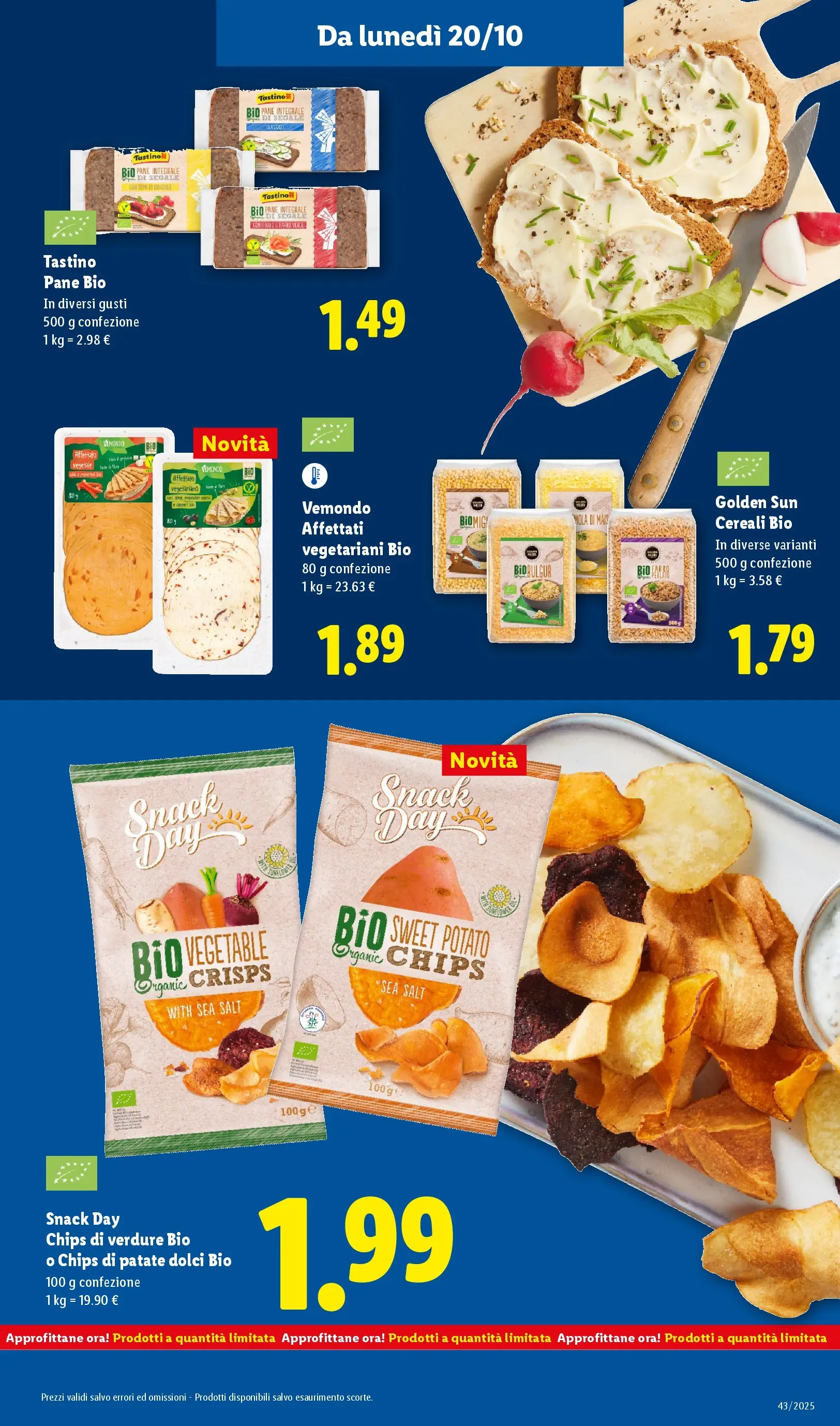 LIDL volantino della prossima settimana dal ﻿16/10/2025﻿ 📣 | Pagina: 19 | Prodotti: Pane, Mais, Bulgur, Farro