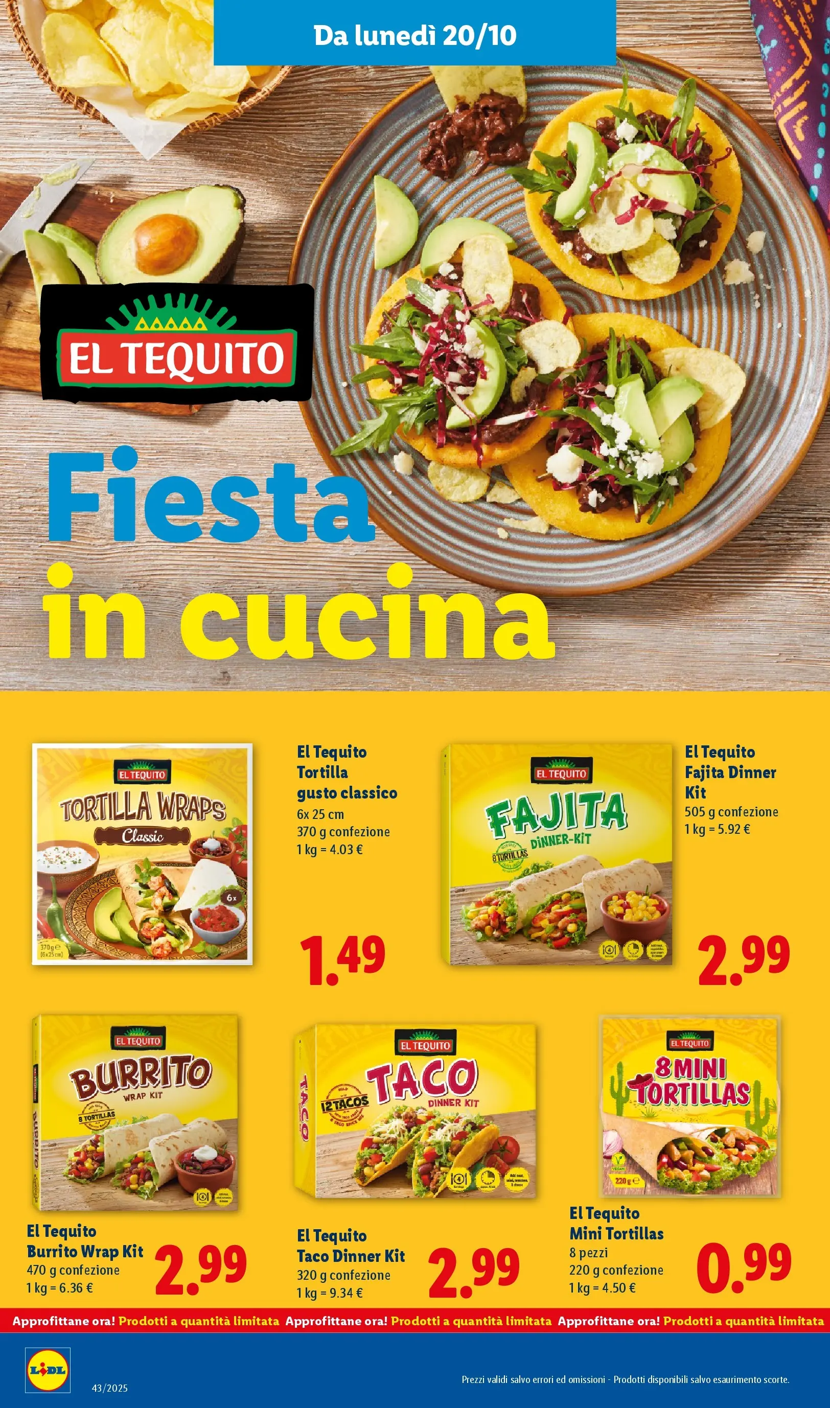 LIDL volantino della prossima settimana dal ﻿16/10/2025﻿ 📣 | Pagina: 22 | Prodotti: Tortillas