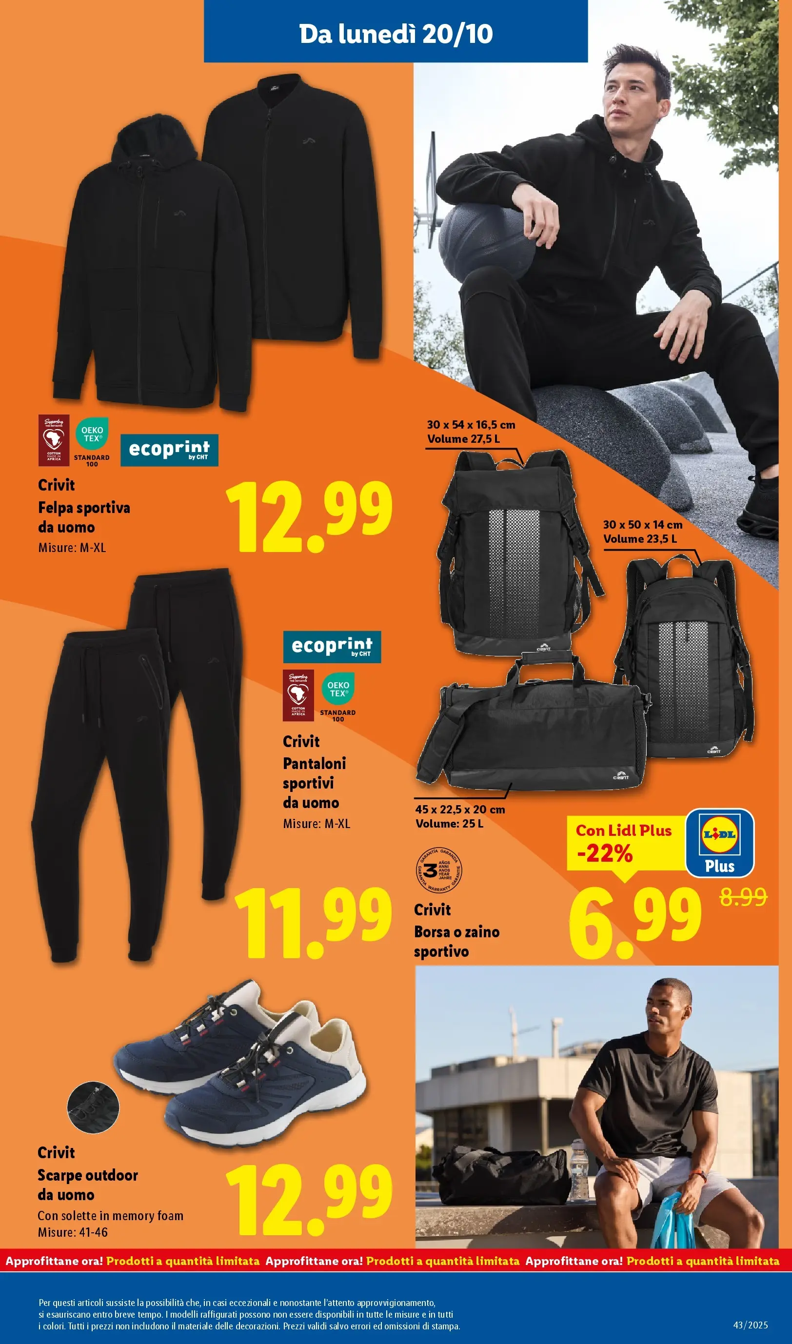 LIDL volantino della prossima settimana dal ﻿16/10/2025﻿ 📣 | Pagina: 35 | Prodotti: Felpa, Pantaloni, Scarpe, Borsa