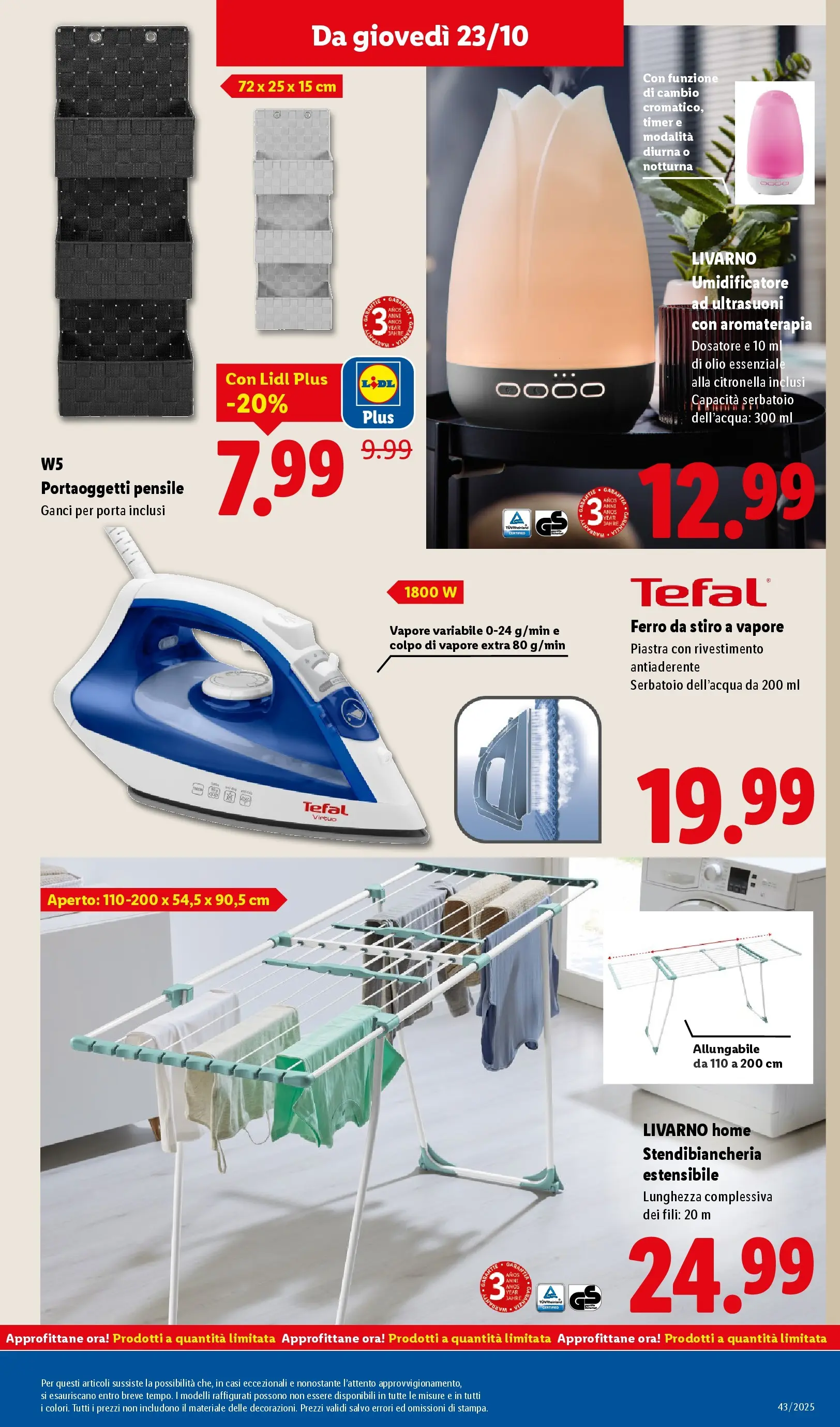 LIDL volantino della prossima settimana dal ﻿16/10/2025﻿ 📣 | Pagina: 47 | Prodotti: Citronella, Olio, Stendibiancheria, Ferro da stiro