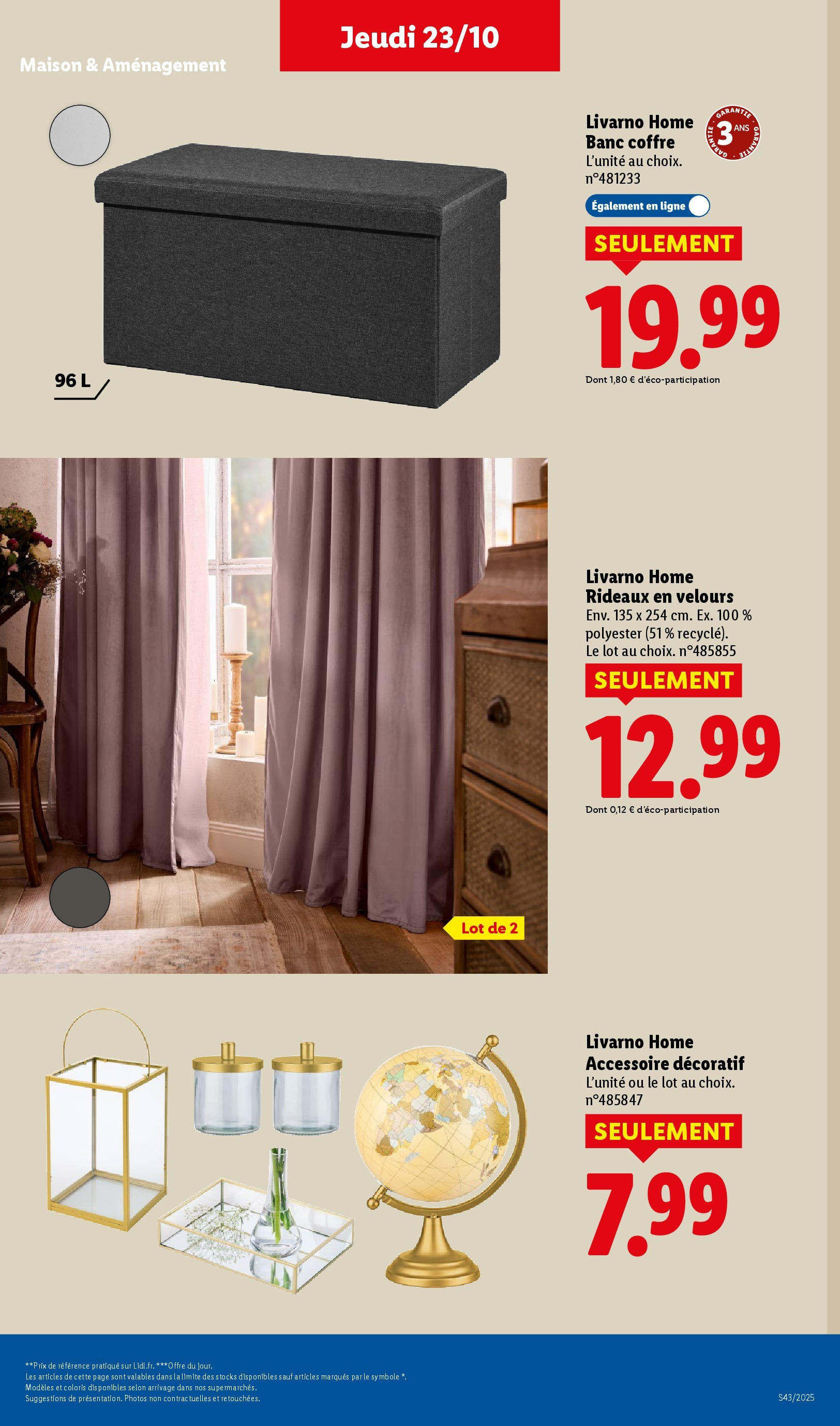 Catalogue LIDL du 19/10/2025 | Promo prospectus en ligne | Page: 43 Catalogue LIDL du 19/10/2025 | Promo prospectus en ligne | Page: 43
