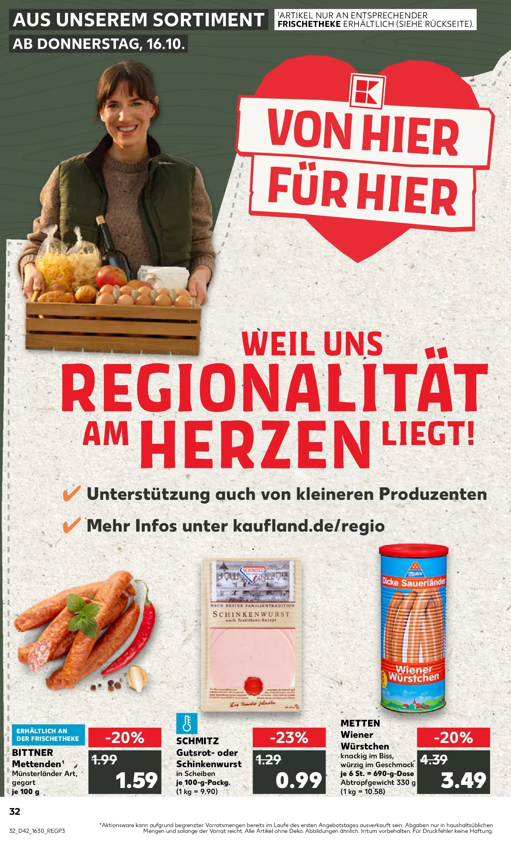 Prospekt Kaufland ab 19.10.2025 » Angebote und Werbung Online | Seite: 32 | Produkte: Wiener wurstchen Prospekt Kaufland ab 19.10.2025 » Angebote Online zum Blättern | Seite: 32 | Produkte: Wiener wurstchen