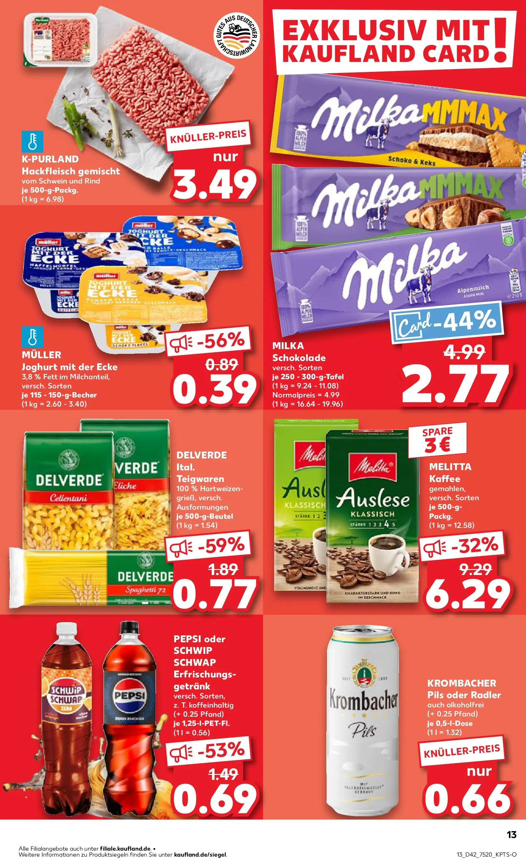 Prospekt Kaufland ab 20.10.2025 » Angebote und Werbung Online | Seite: 13 | Produkte: Melitta, Schokolade, Pils, Schwip schwap Prospekt Kaufland ab 20.10.2025 » Angebote Online zum Blättern | Seite: 13 | Produkte: Melitta, Schokolade, Pils, Schwip schwap