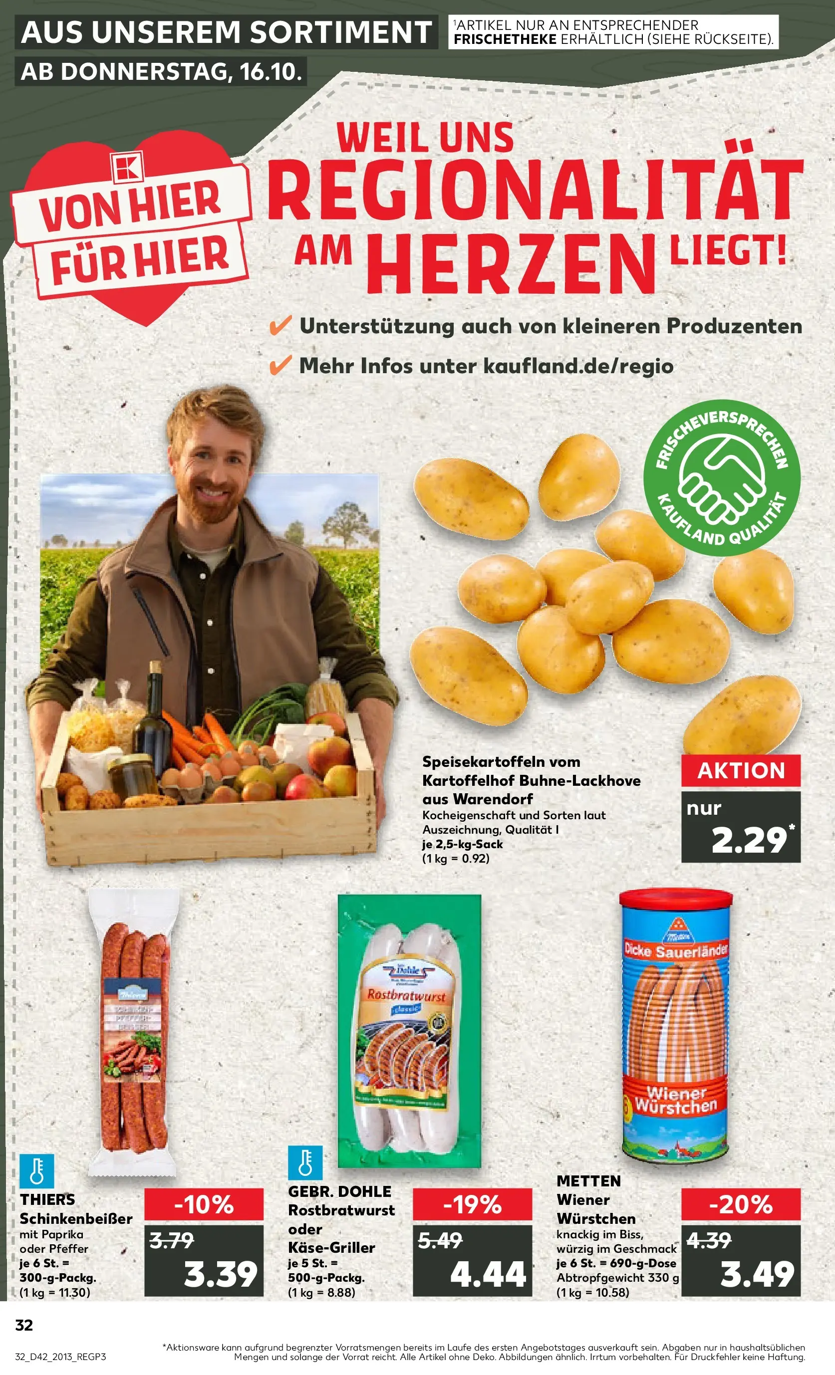 Prospekt Kaufland ab 19.10.2025 » Angebote und Werbung Online | Seite: 32 | Produkte: Wiener wurstchen, Paprika, Pfeffer Prospekt Kaufland ab 19.10.2025 » Angebote Online zum Blättern | Seite: 32 | Produkte: Wiener wurstchen, Paprika, Pfeffer