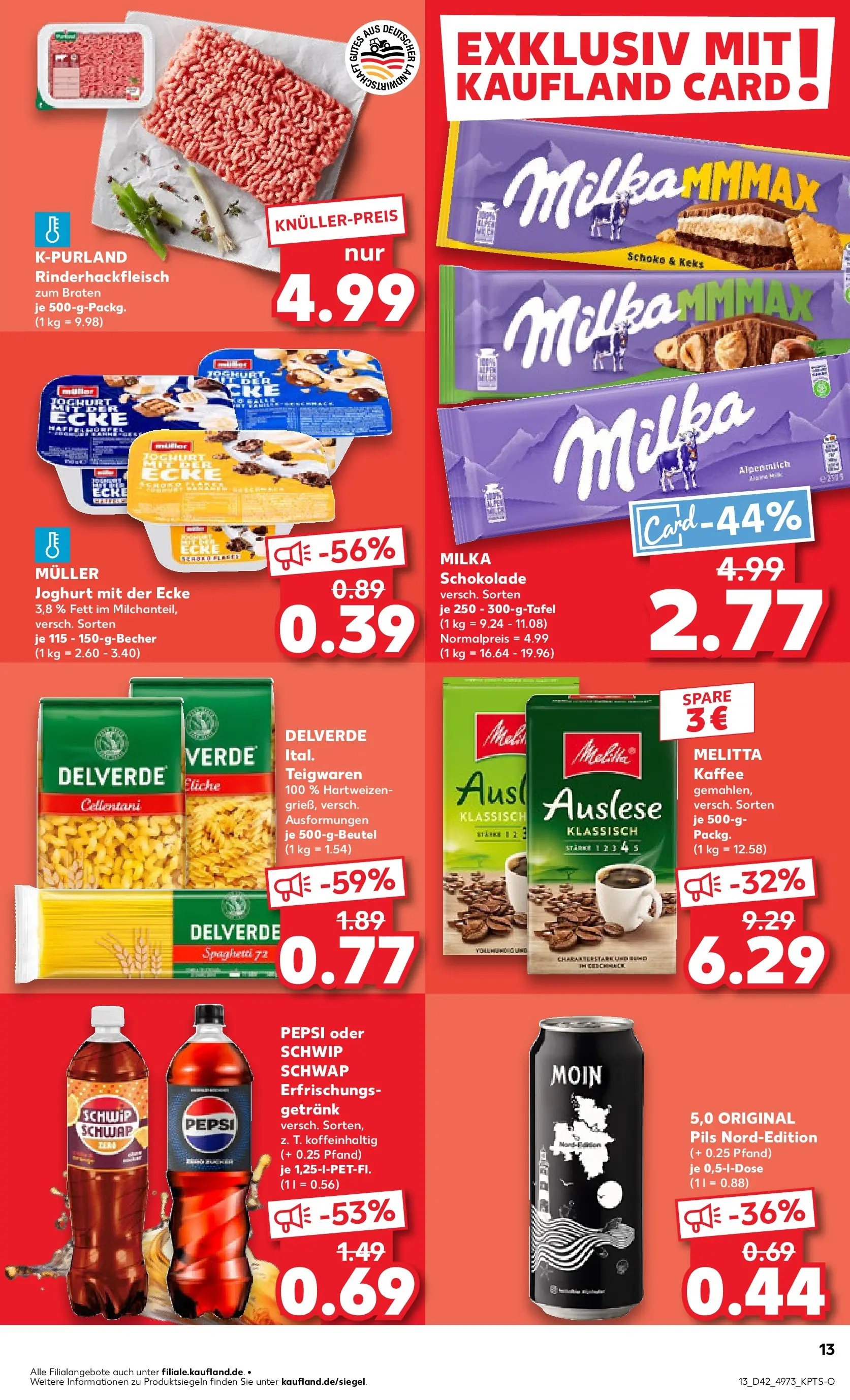 Prospekt Kaufland ab 20.10.2025 » Angebote und Werbung Online | Seite: 13 | Produkte: Joghurt, Kaffee, Milka schokolade, Milka Prospekt Kaufland ab 20.10.2025 » Angebote Online zum Blättern | Seite: 13 | Produkte: Joghurt, Kaffee, Milka schokolade, Milka