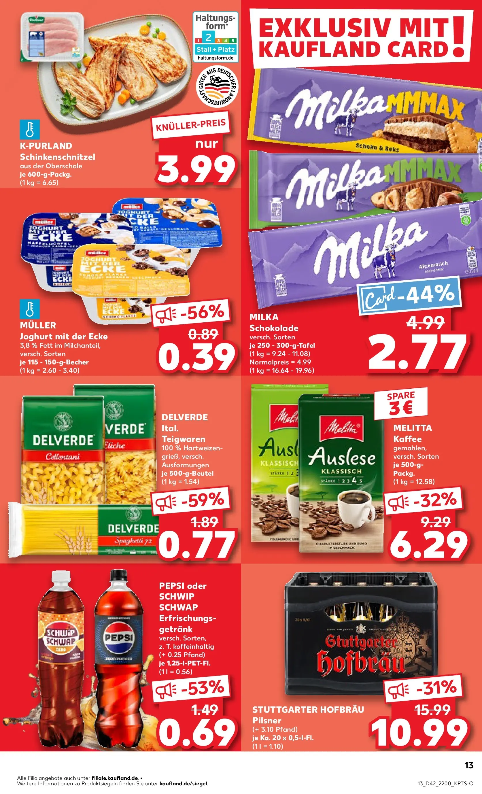 Prospekt Kaufland ab 19.10.2025 » Angebote und Werbung Online | Seite: 13 | Produkte: Melitta, Kaffee, Schokolade, Milka schokolade Prospekt Kaufland ab 19.10.2025 » Angebote Online zum Blättern | Seite: 13 | Produkte: Melitta, Kaffee, Schokolade, Milka schokolade