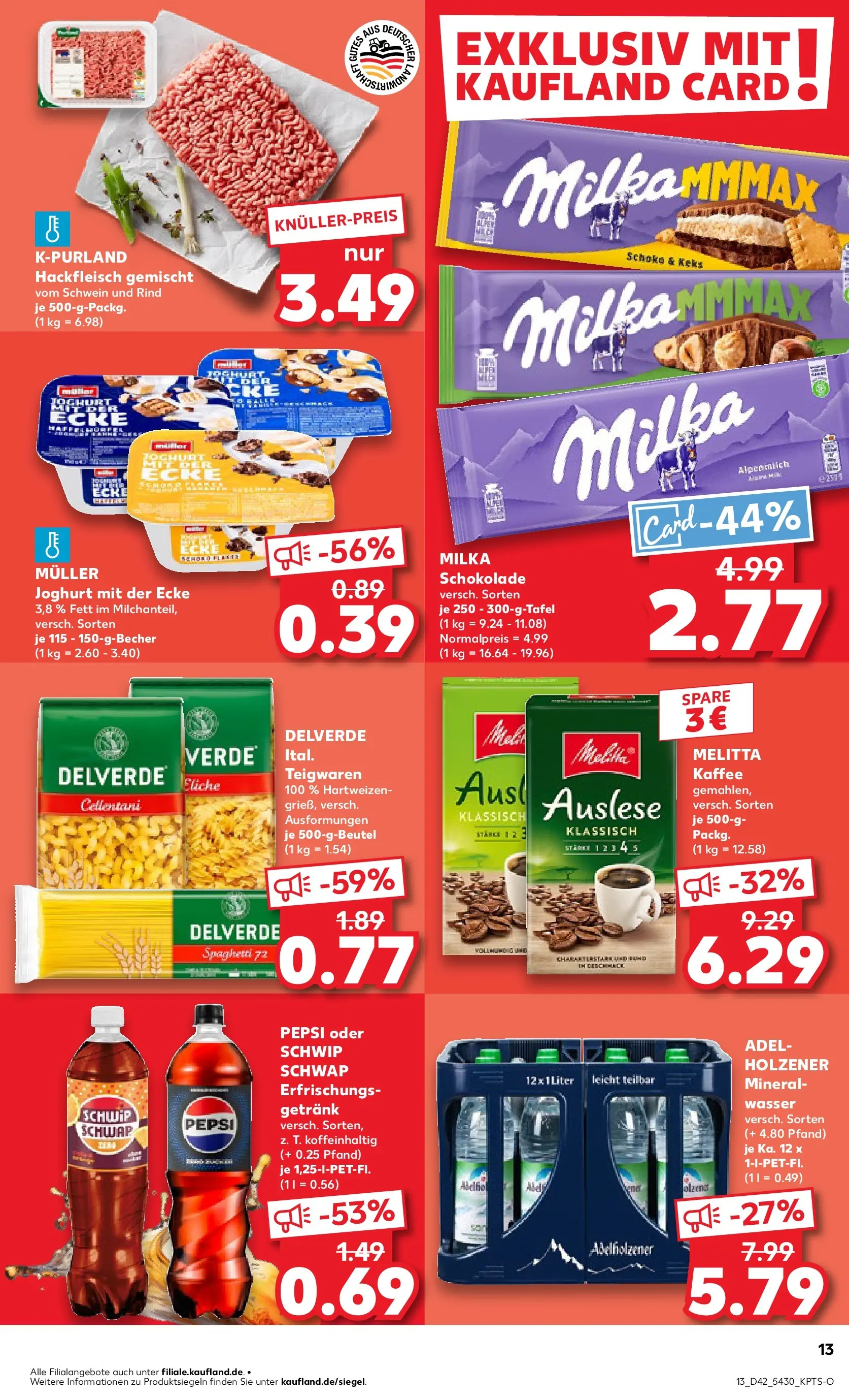 Prospekt Kaufland ab 20.10.2025 » Angebote und Werbung Online | Seite: 13 | Produkte: Joghurt, Schokolade, Schwip schwap, Milka Prospekt Kaufland ab 20.10.2025 » Angebote Online zum Blättern | Seite: 13 | Produkte: Joghurt, Schokolade, Schwip schwap, Milka