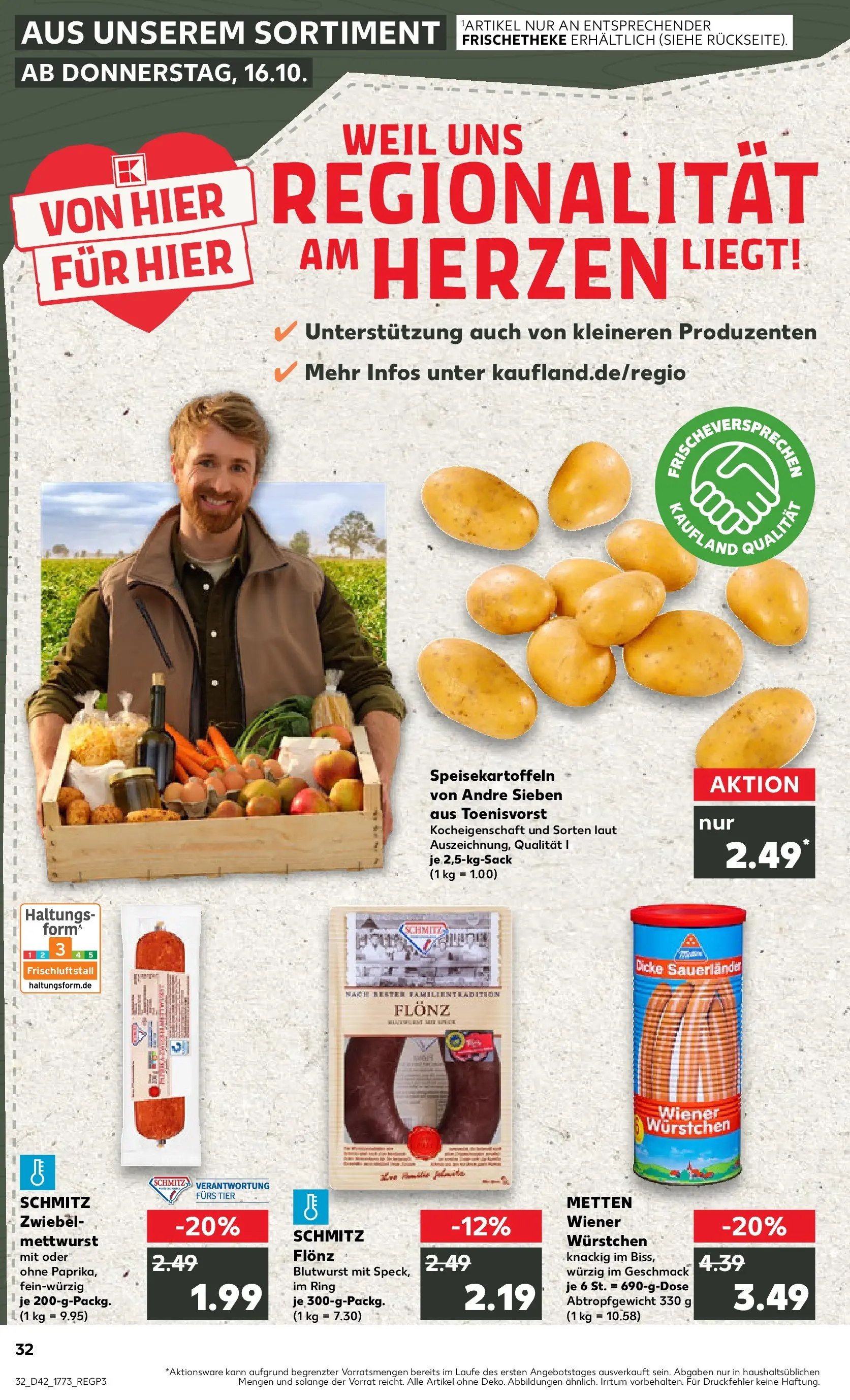 Prospekt Kaufland ab 19.10.2025 » Angebote und Werbung Online | Seite: 32 | Produkte: Wiener wurstchen Prospekt Kaufland ab 19.10.2025 » Angebote Online zum Blättern | Seite: 32 | Produkte: Wiener wurstchen