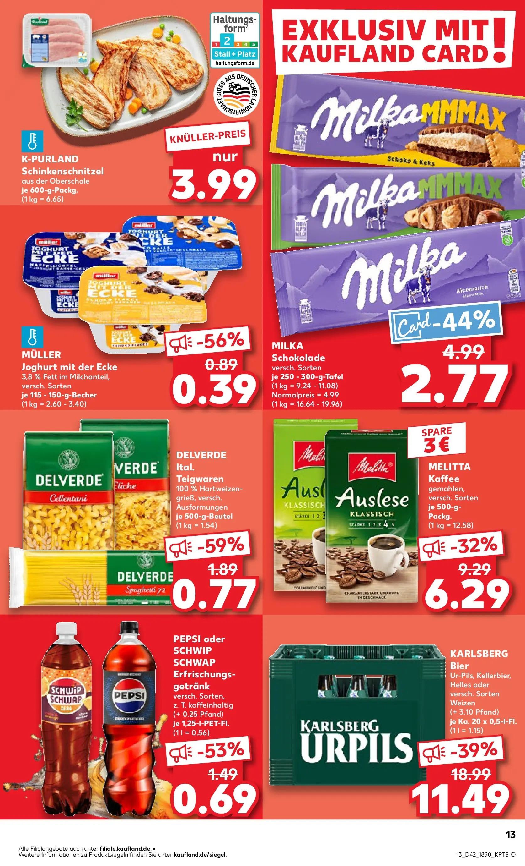 Prospekt Kaufland ab 19.10.2025 » Angebote und Werbung Online | Seite: 13 | Produkte: Melitta kaffee, Joghurt, Milka schokolade, Milka Prospekt Kaufland ab 19.10.2025 » Angebote Online zum Blättern | Seite: 13 | Produkte: Melitta kaffee, Joghurt, Milka schokolade, Milka