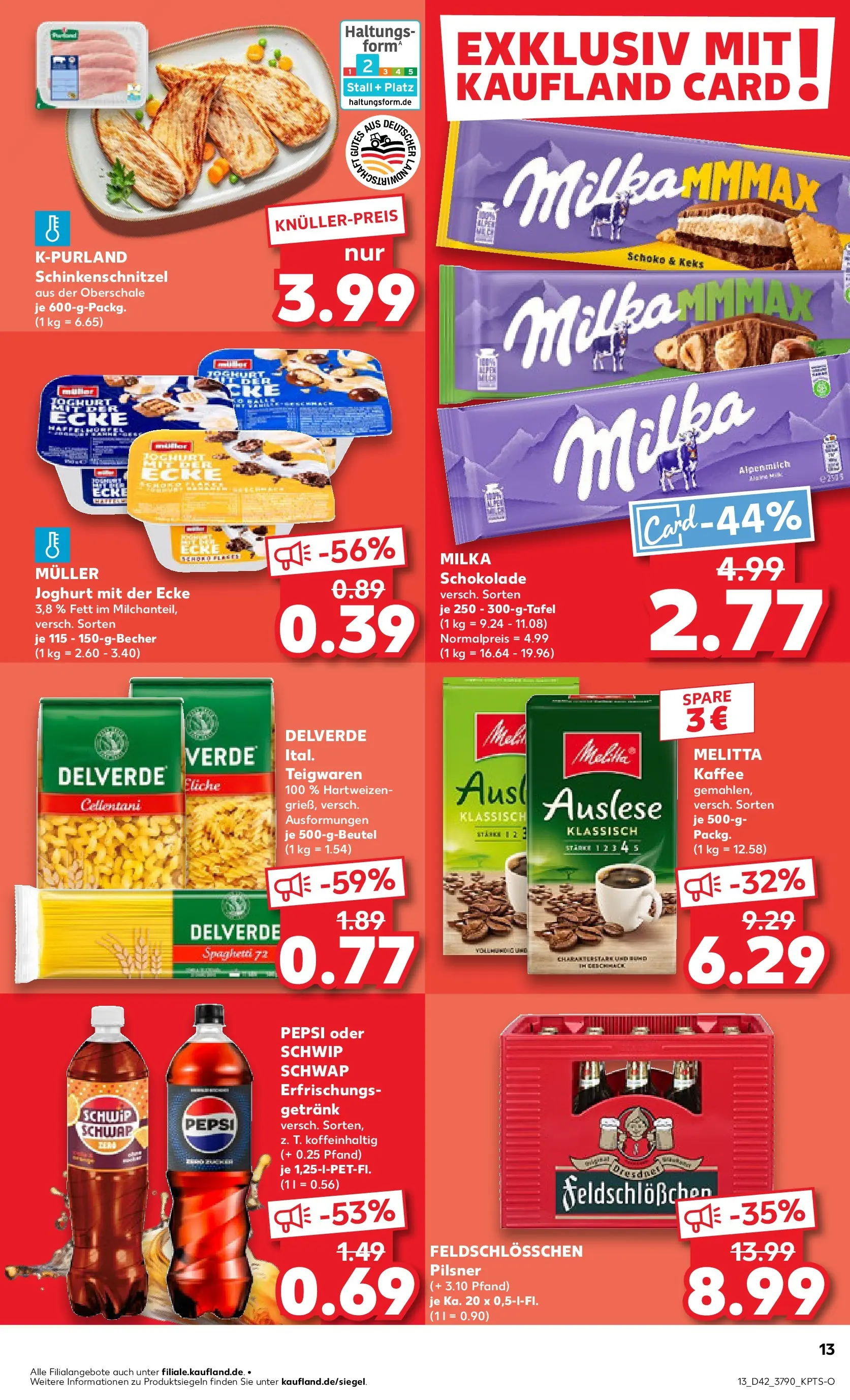 Prospekt Kaufland ab 19.10.2025 » Angebote und Werbung Online | Seite: 13 | Produkte: Melitta, Joghurt, Schokolade, Milka Prospekt Kaufland ab 19.10.2025 » Angebote Online zum Blättern | Seite: 13 | Produkte: Melitta, Joghurt, Schokolade, Milka
