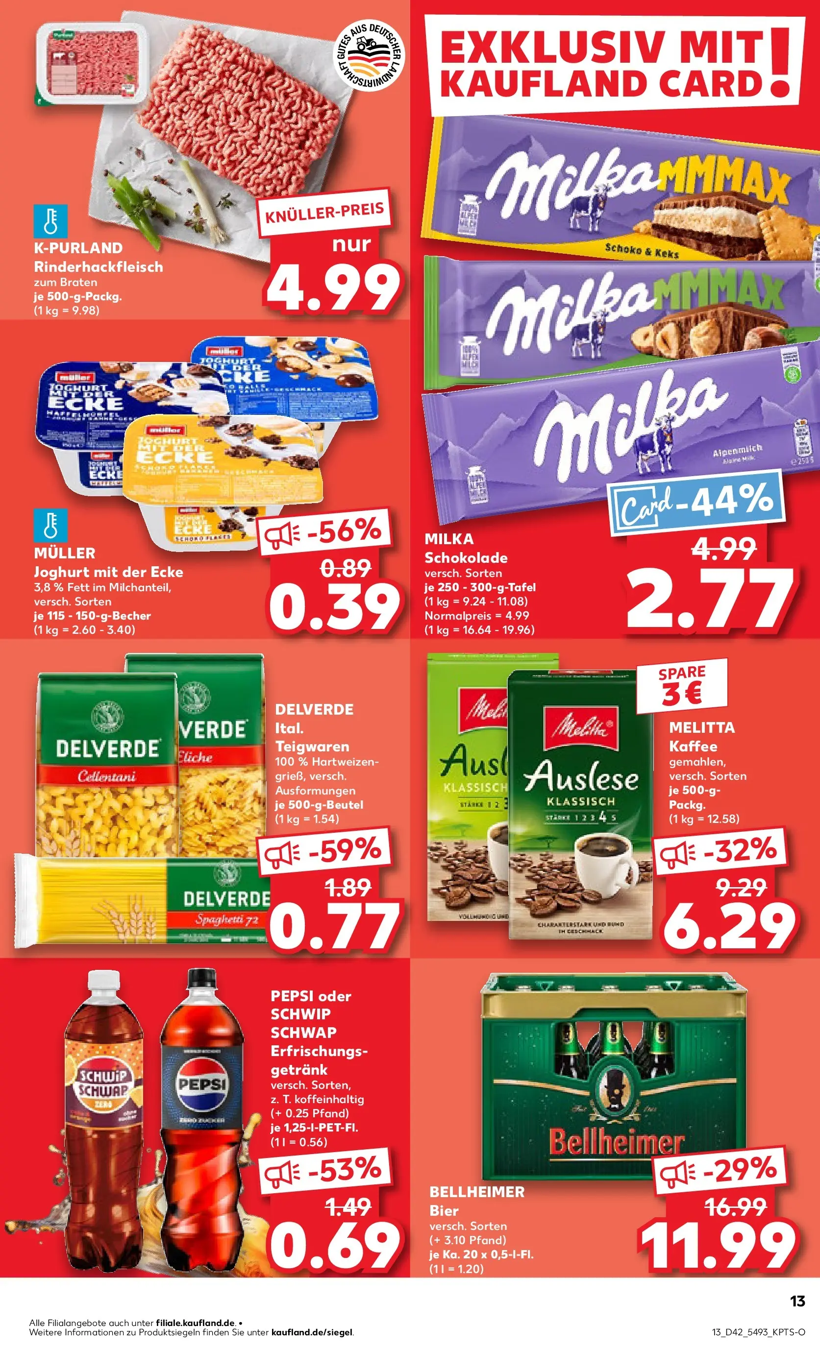 Prospekt Kaufland ab 19.10.2025 » Angebote und Werbung Online | Seite: 13 | Produkte: Joghurt, Schokolade, Milka schokolade, Pepsi Prospekt Kaufland ab 19.10.2025 » Angebote Online zum Blättern | Seite: 13 | Produkte: Joghurt, Schokolade, Milka schokolade, Pepsi