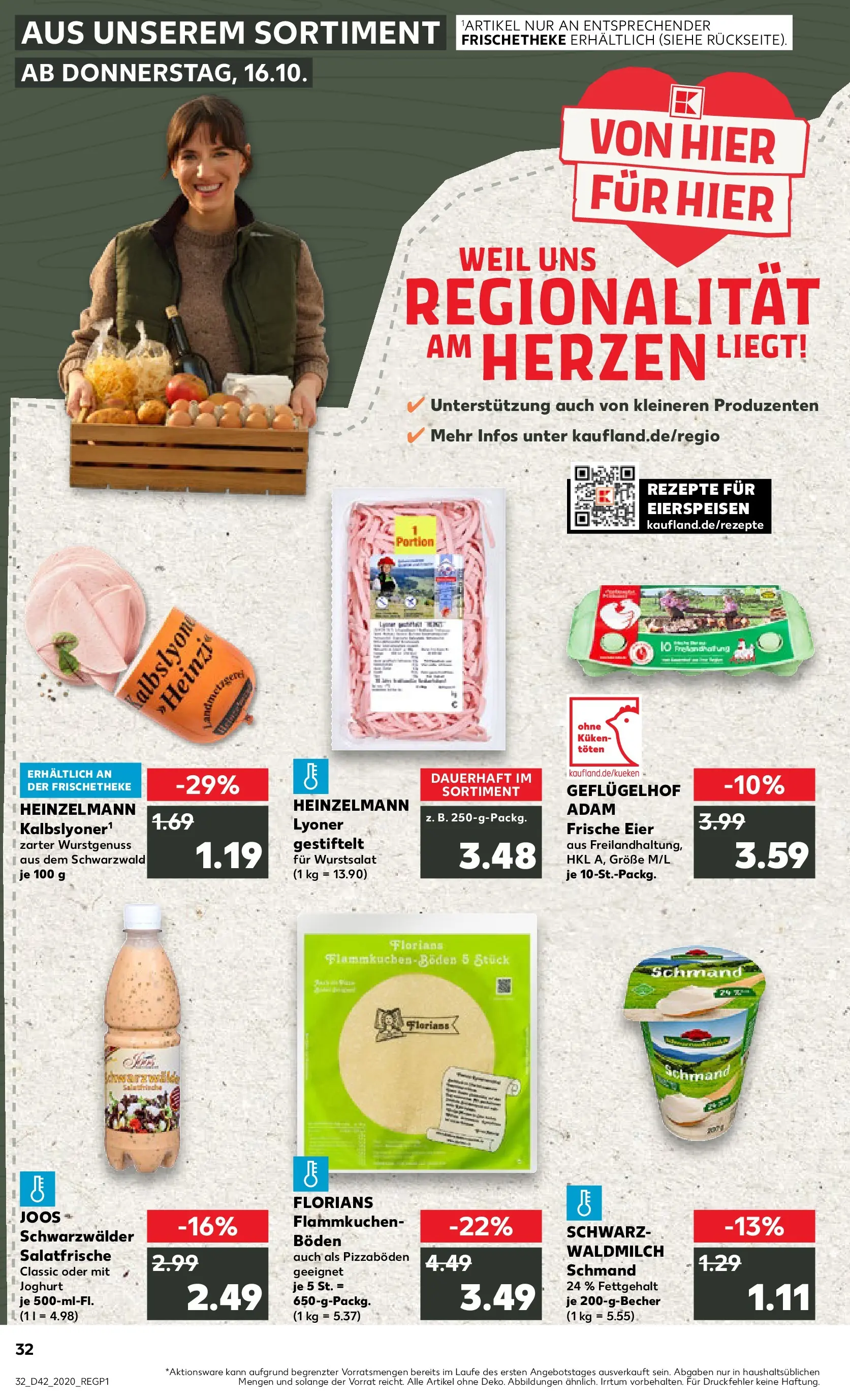 Prospekt Kaufland ab 19.10.2025 » Angebote und Werbung Online | Seite: 32 | Produkte: Joghurt, Eier, Dressing, Pizza Prospekt Kaufland ab 19.10.2025 » Angebote Online zum Blättern | Seite: 32 | Produkte: Joghurt, Eier, Dressing, Pizza
