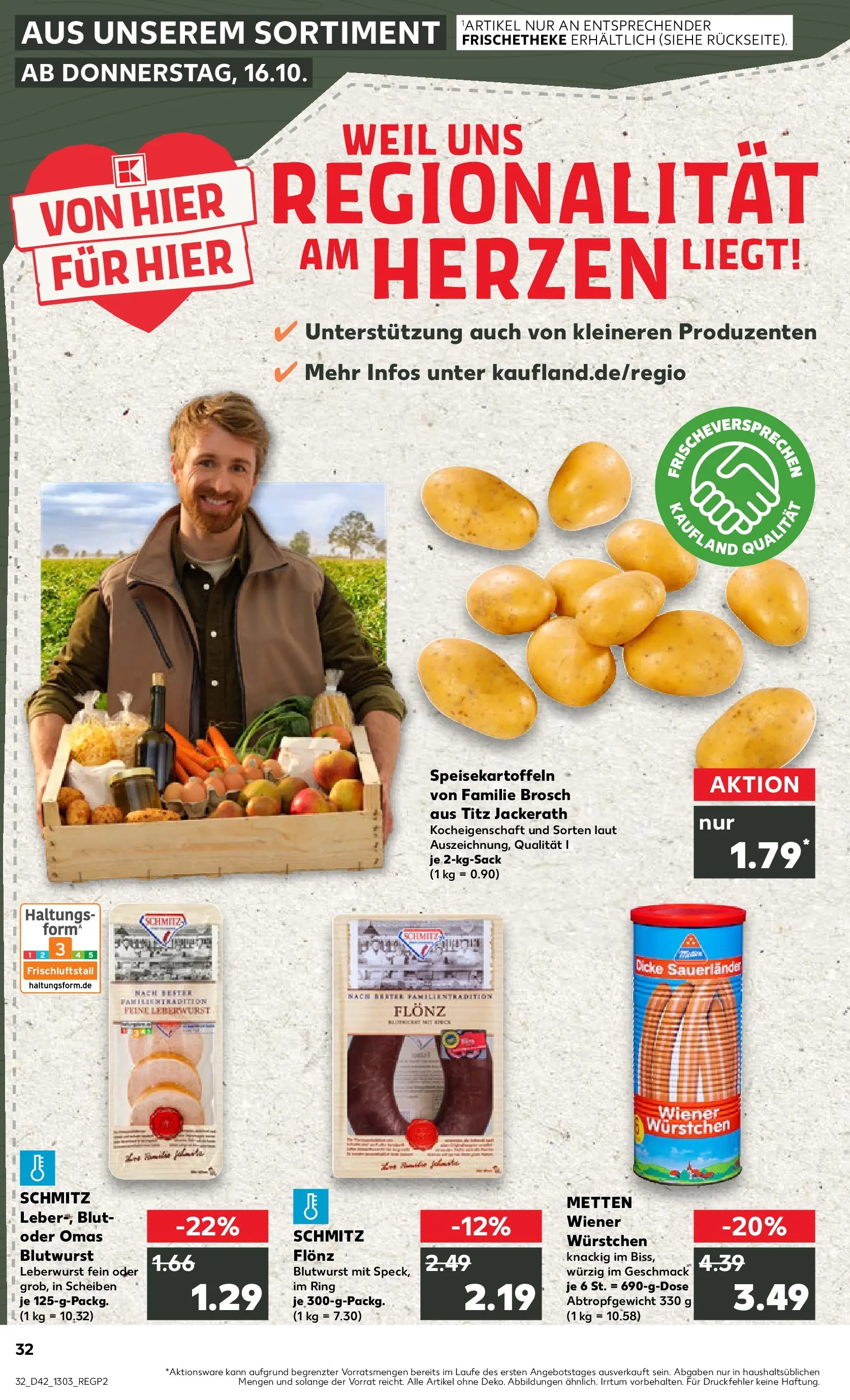 Prospekt Kaufland ab 19.10.2025 » Angebote und Werbung Online | Seite: 32 | Produkte: Wiener wurstchen Prospekt Kaufland ab 19.10.2025 » Angebote Online zum Blättern | Seite: 32 | Produkte: Wiener wurstchen