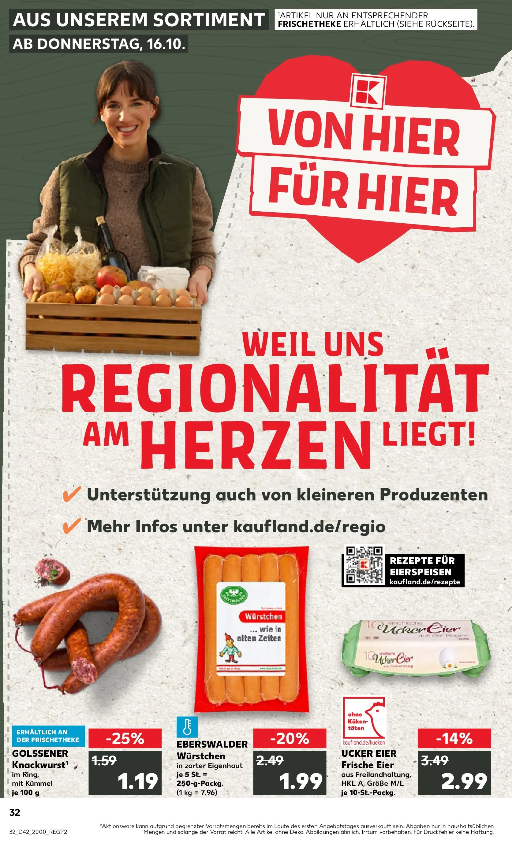 Prospekt Kaufland ab 19.10.2025 » Angebote und Werbung Online | Seite: 32 | Produkte: Eier Prospekt Kaufland ab 19.10.2025 » Angebote Online zum Blättern | Seite: 32 | Produkte: Eier