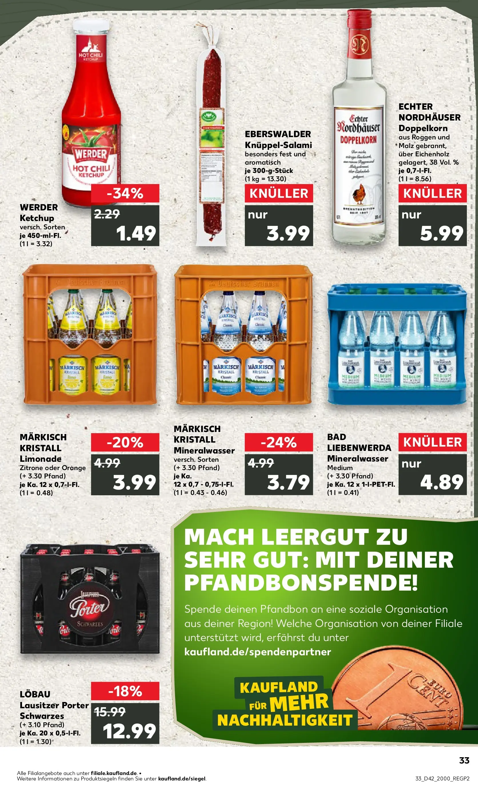 Prospekt Kaufland ab 19.10.2025 » Angebote und Werbung Online | Seite: 33 | Produkte: Limonade, Zitrone, Chili, Ketchup Prospekt Kaufland ab 19.10.2025 » Angebote Online zum Blättern | Seite: 33 | Produkte: Limonade, Zitrone, Chili, Ketchup