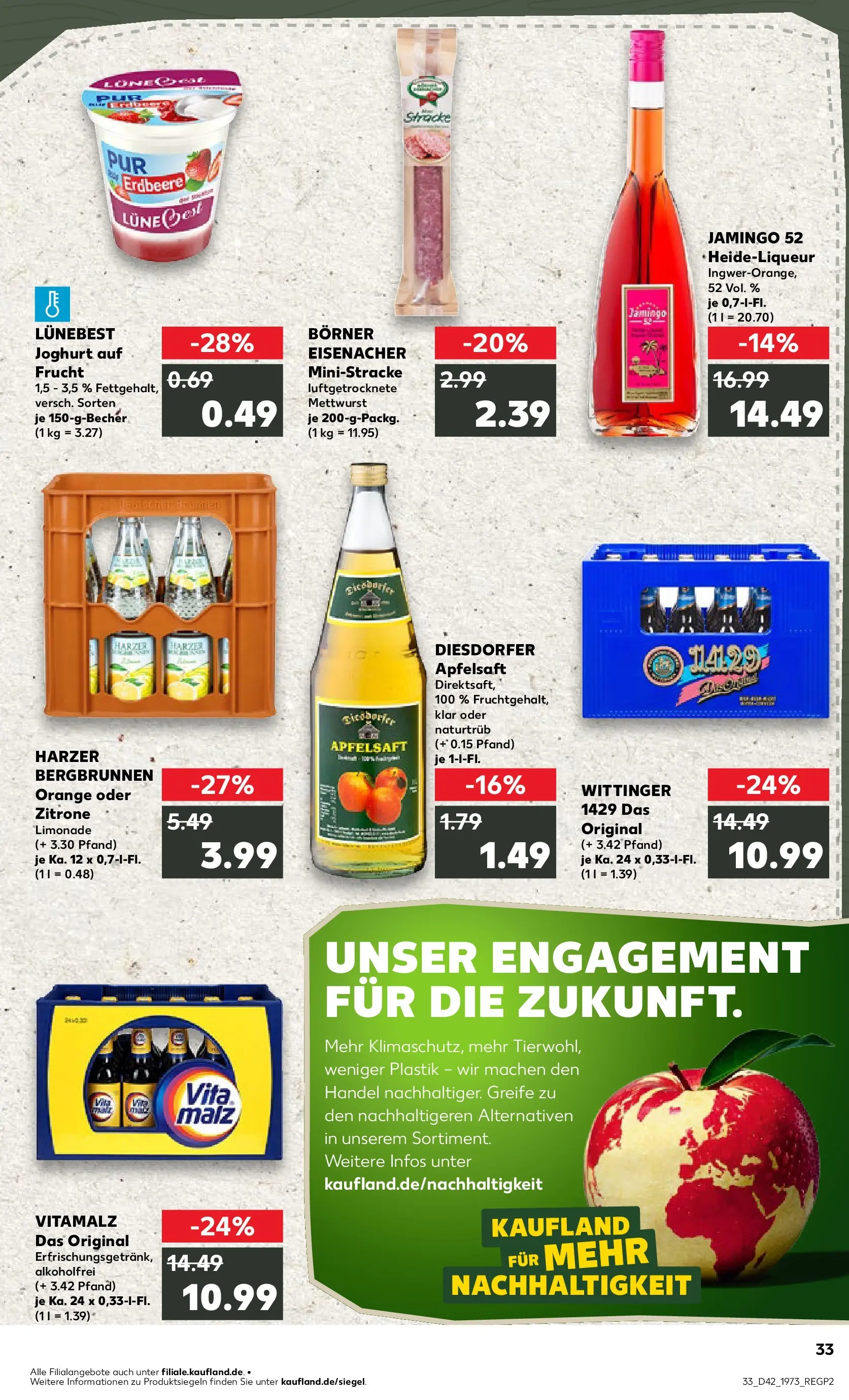 Prospekt Kaufland ab 19.10.2025 » Angebote und Werbung Online | Seite: 33 | Produkte: Joghurt, Apfelsaft, Apple, Zitrone Prospekt Kaufland ab 19.10.2025 » Angebote Online zum Blättern | Seite: 33 | Produkte: Joghurt, Apfelsaft, Apple, Zitrone