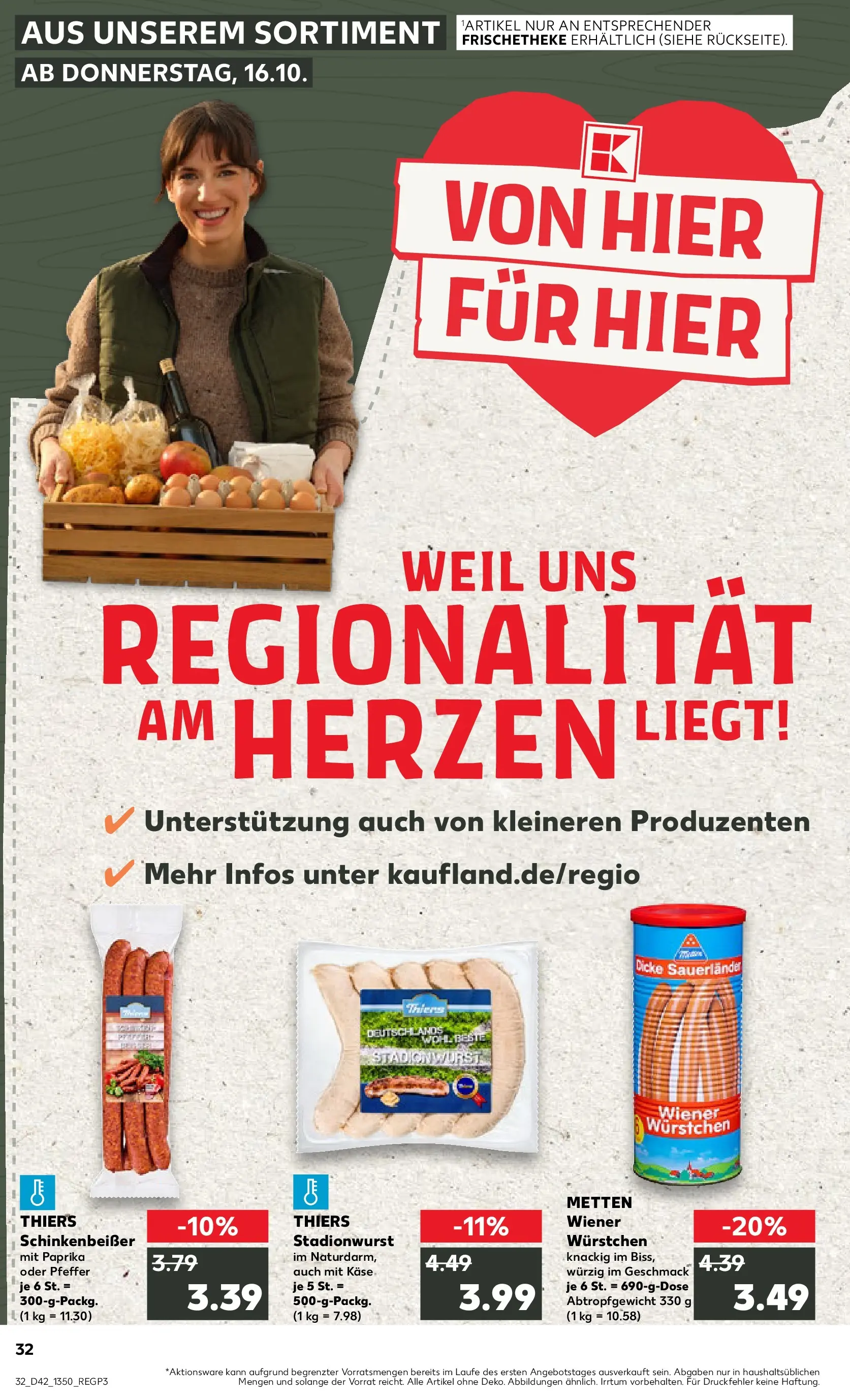 Prospekt Kaufland ab 19.10.2025 » Angebote und Werbung Online | Seite: 32 | Produkte: Wiener wurstchen, Käse, Paprika, Pfeffer Prospekt Kaufland ab 19.10.2025 » Angebote Online zum Blättern | Seite: 32 | Produkte: Wiener wurstchen, Käse, Paprika, Pfeffer