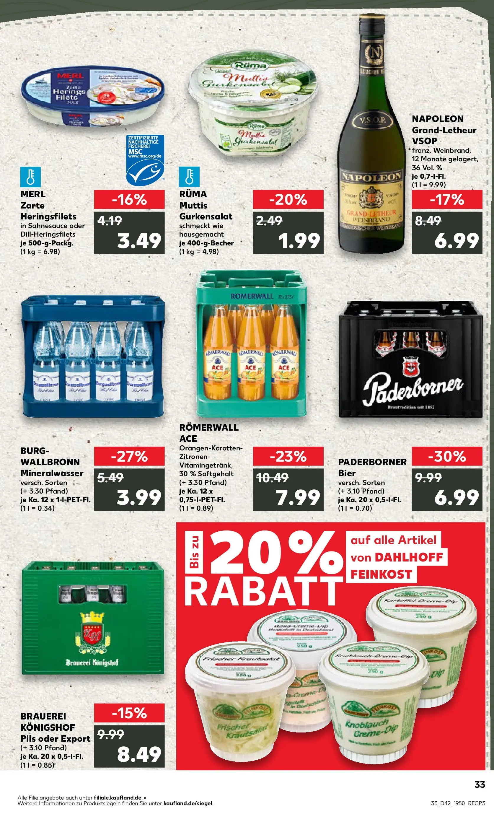 Prospekt Kaufland ab 19.10.2025 » Angebote und Werbung Online | Seite: 33 | Produkte: Pils, Mineralwasser, Knoblauch, Zitronen Prospekt Kaufland ab 19.10.2025 » Angebote Online zum Blättern | Seite: 33 | Produkte: Pils, Mineralwasser, Knoblauch, Zitronen