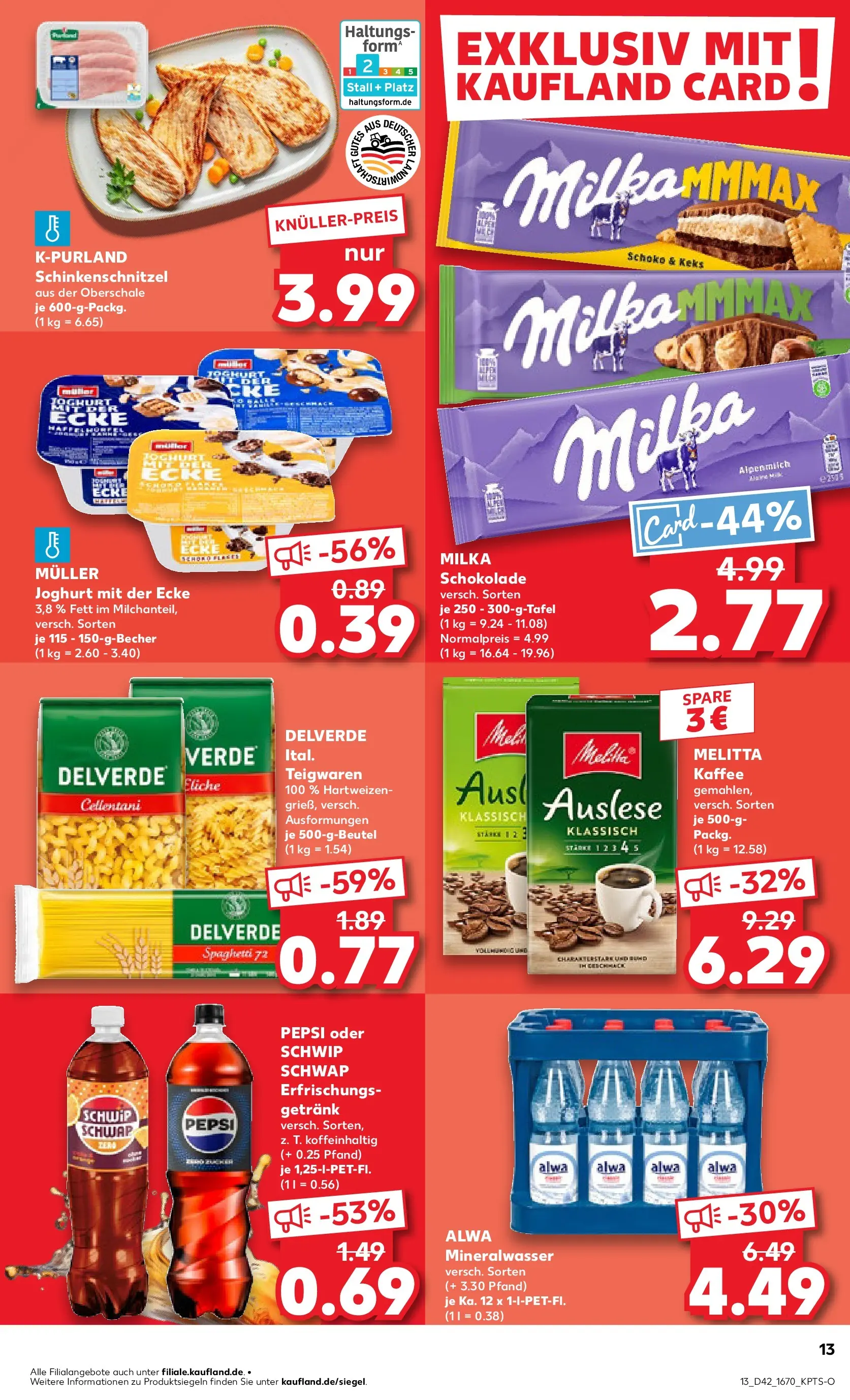 Prospekt Kaufland ab 19.10.2025 » Angebote und Werbung Online | Seite: 13 | Produkte: Kaffee, Schwip schwap, Milka, Mineralwasser Prospekt Kaufland ab 19.10.2025 » Angebote Online zum Blättern | Seite: 13 | Produkte: Kaffee, Schwip schwap, Milka, Mineralwasser