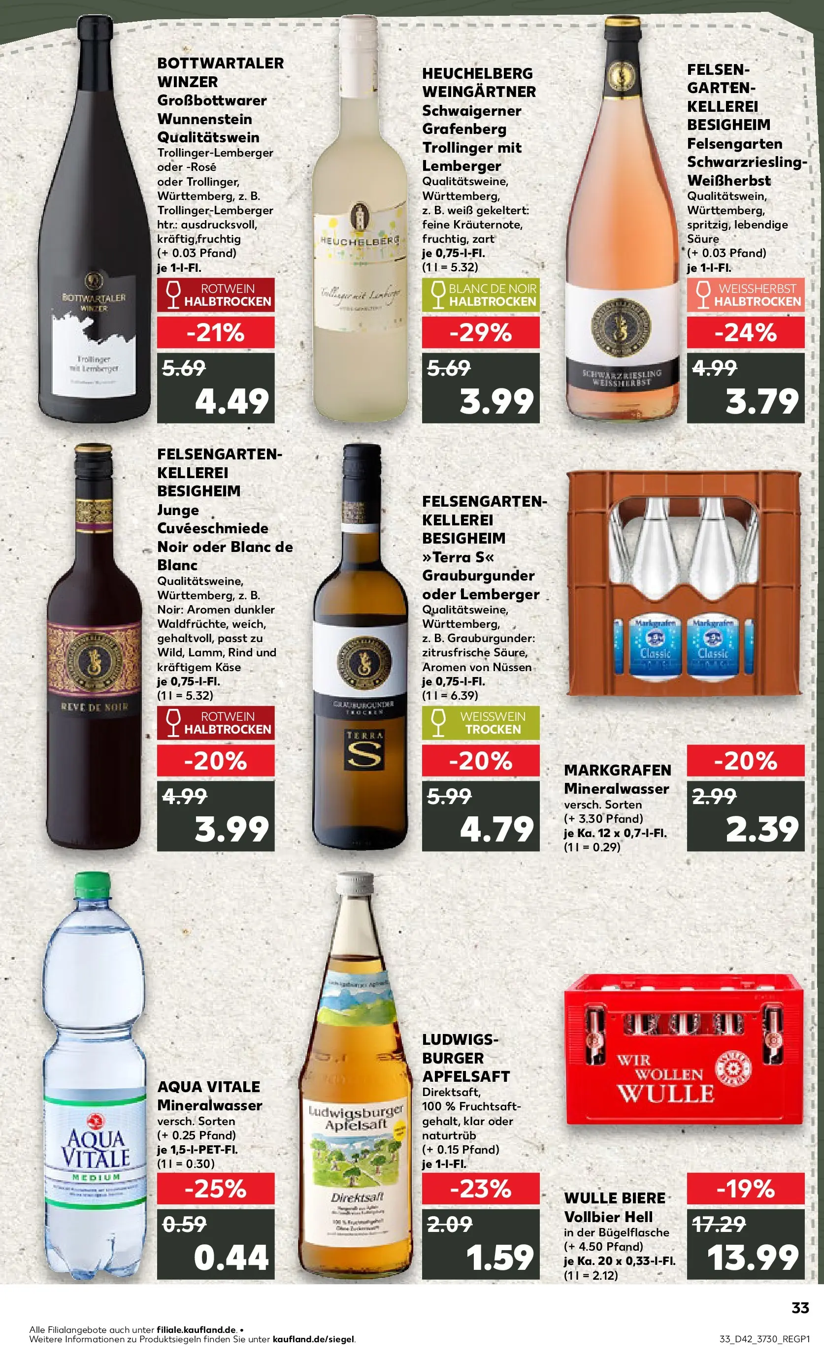 Prospekt Kaufland ab 19.10.2025 » Angebote und Werbung Online | Seite: 33 | Produkte: Käse, Rotwein, Rotwein halbtrocken, Apfelsaft Prospekt Kaufland ab 19.10.2025 » Angebote Online zum Blättern | Seite: 33 | Produkte: Käse, Rotwein, Rotwein halbtrocken, Apfelsaft