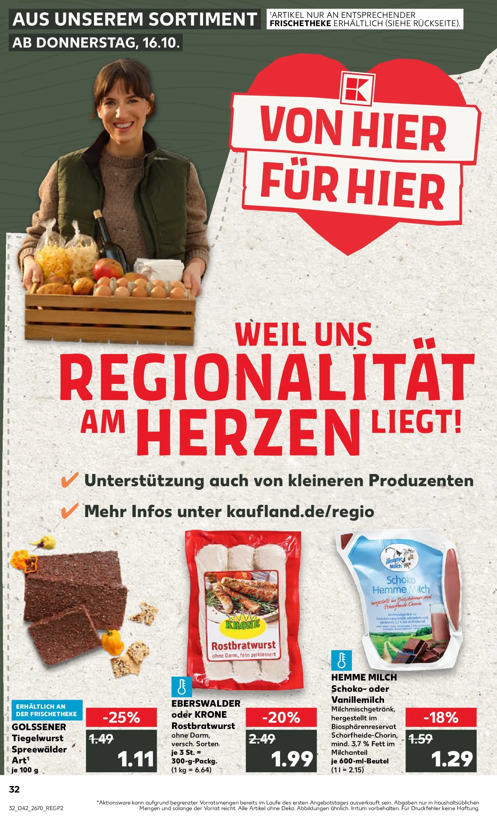 Prospekt Kaufland ab 19.10.2025 » Angebote und Werbung Online | Seite: 32 | Produkte: Milch Prospekt Kaufland ab 19.10.2025 » Angebote Online zum Blättern | Seite: 32 | Produkte: Milch
