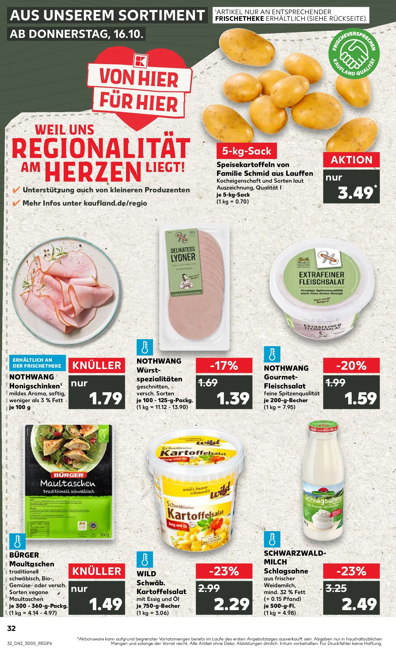 Prospekt Kaufland ab 19.10.2025 » Angebote und Werbung Online | Seite: 32 | Produkte: Essig, Burger, Wurst, Maultaschen Prospekt Kaufland ab 19.10.2025 » Angebote Online zum Blättern | Seite: 32 | Produkte: Essig, Burger, Wurst, Maultaschen