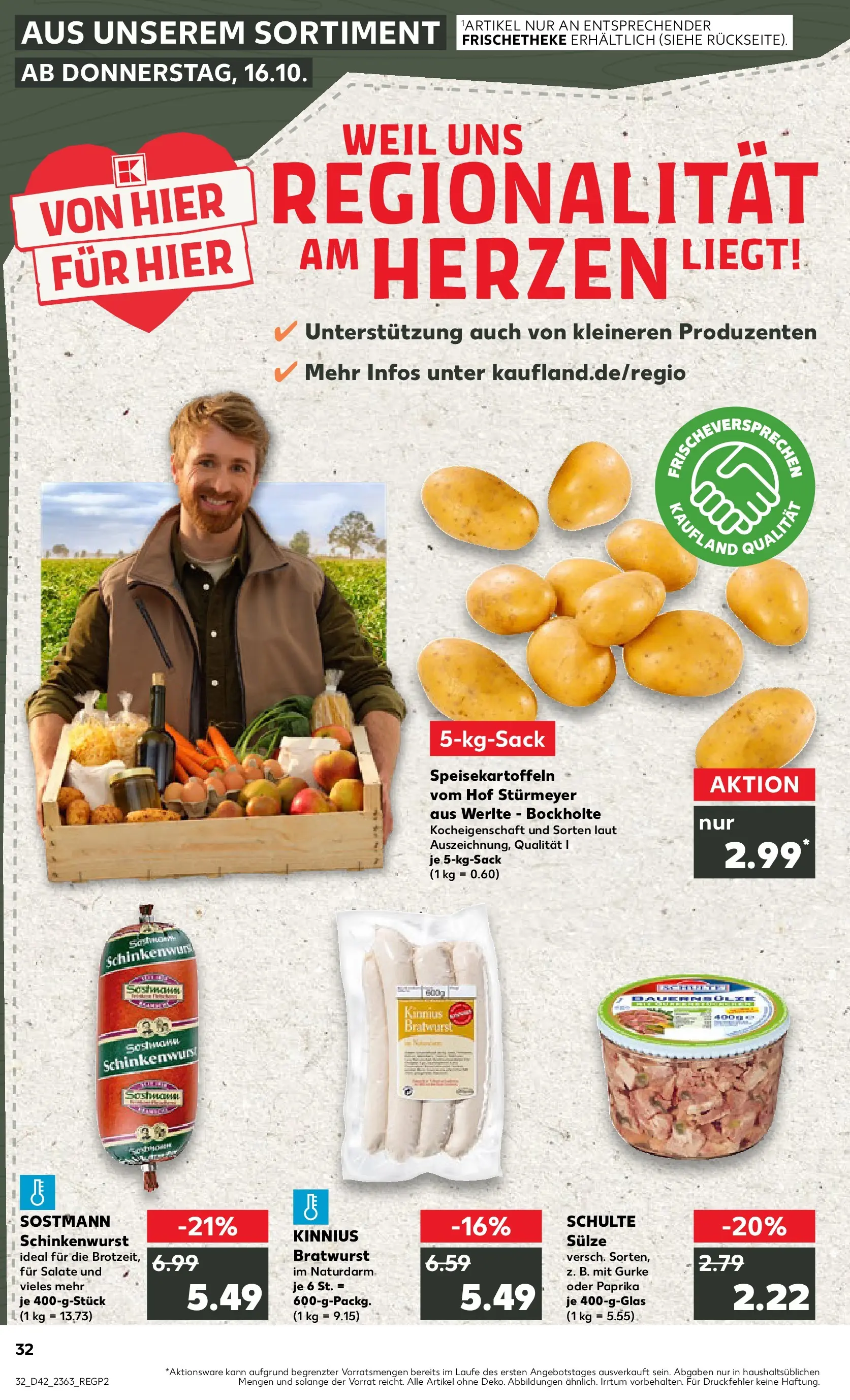 Prospekt Kaufland ab 19.10.2025 » Angebote Online zum Blättern | Seite: 32 | Produkte: Bratwurst, Paprika