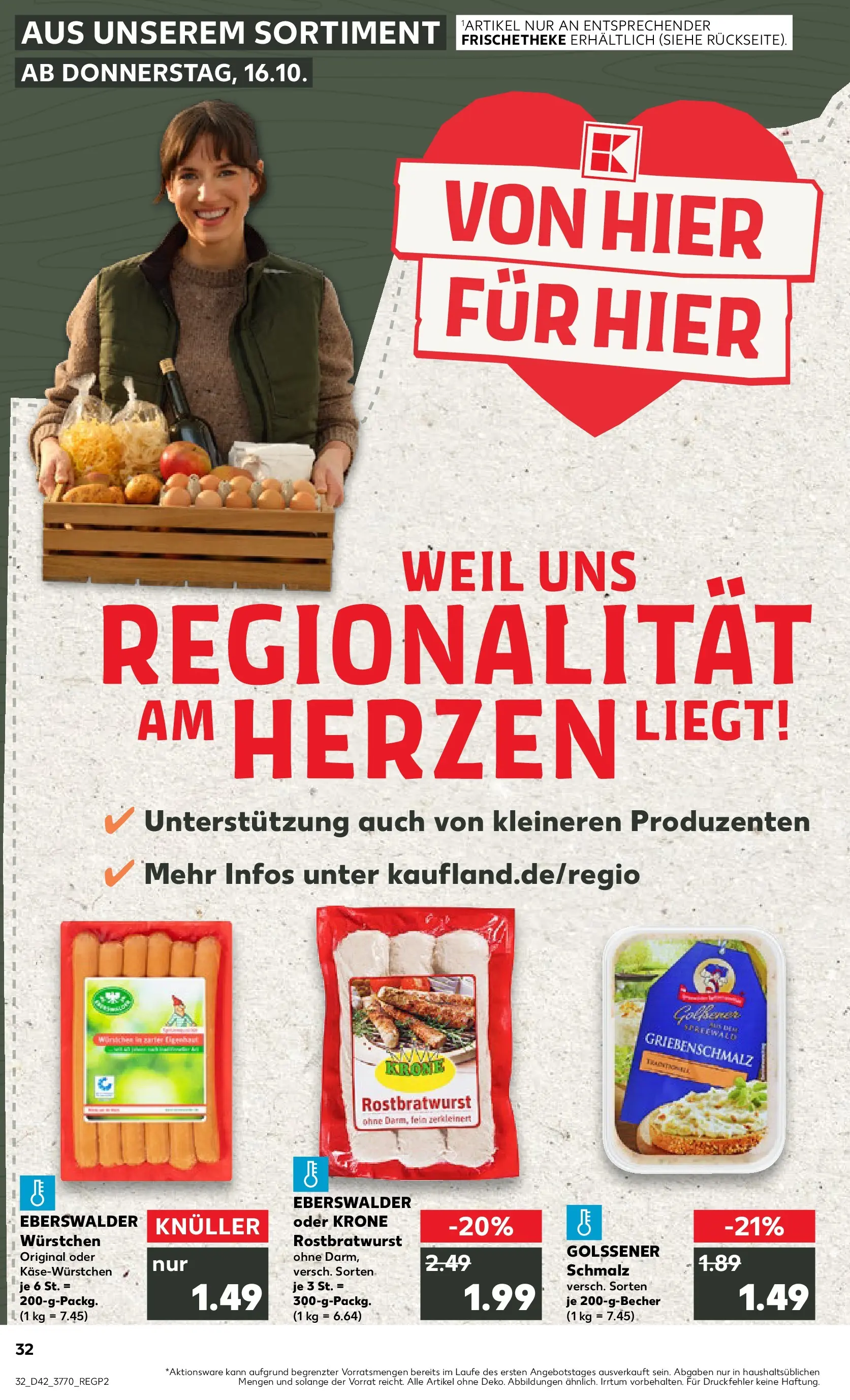 Prospekt Kaufland ab 19.10.2025 » Angebote und Werbung Online | Seite: 32 Prospekt Kaufland ab 19.10.2025 » Angebote Online zum Blättern | Seite: 32
