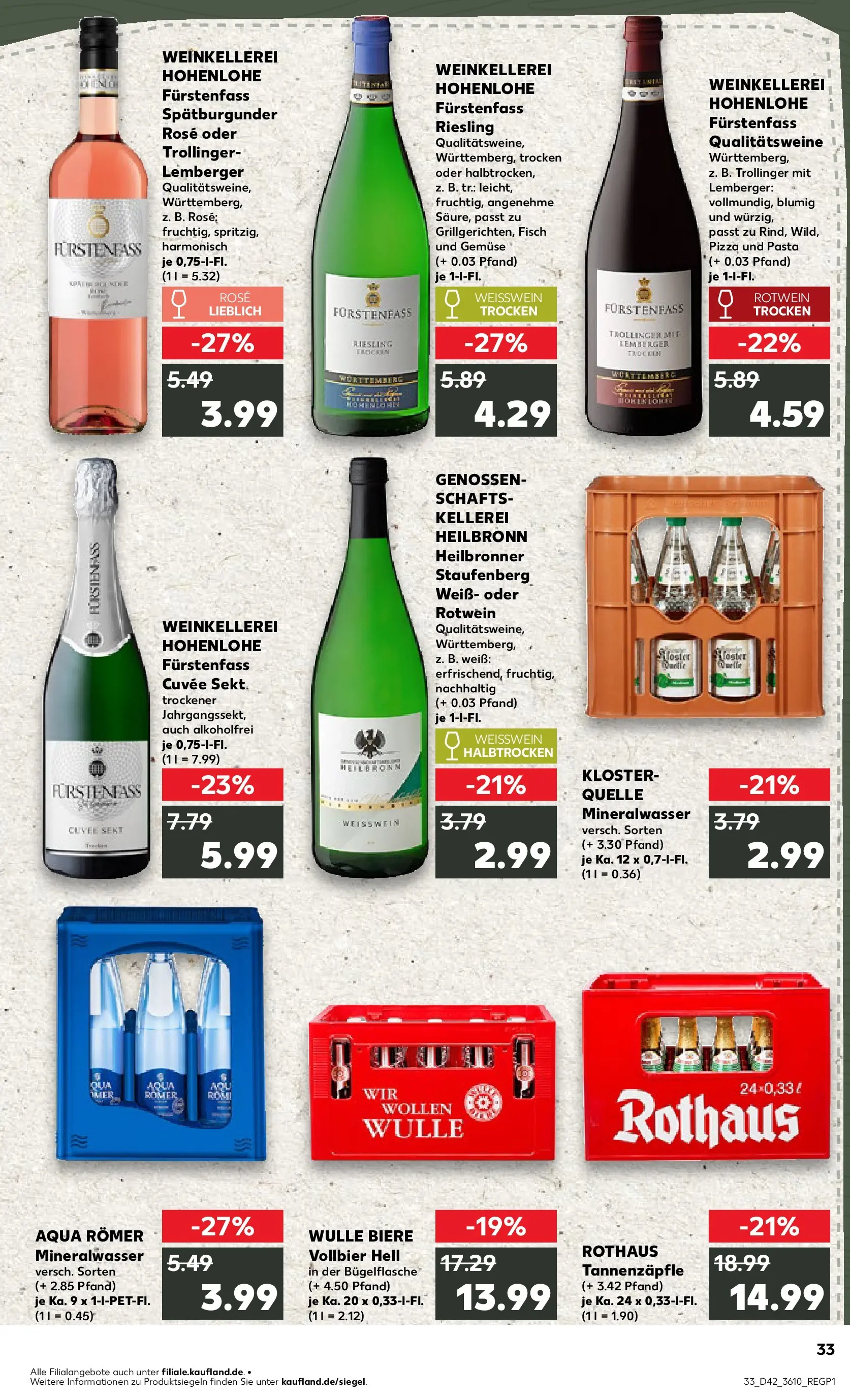 Prospekt Kaufland ab 19.10.2025 » Angebote und Werbung Online | Seite: 33 | Produkte: Mineralwasser, Fisch, Pasta, Pizza Prospekt Kaufland ab 19.10.2025 » Angebote Online zum Blättern | Seite: 33 | Produkte: Mineralwasser, Fisch, Pasta, Pizza