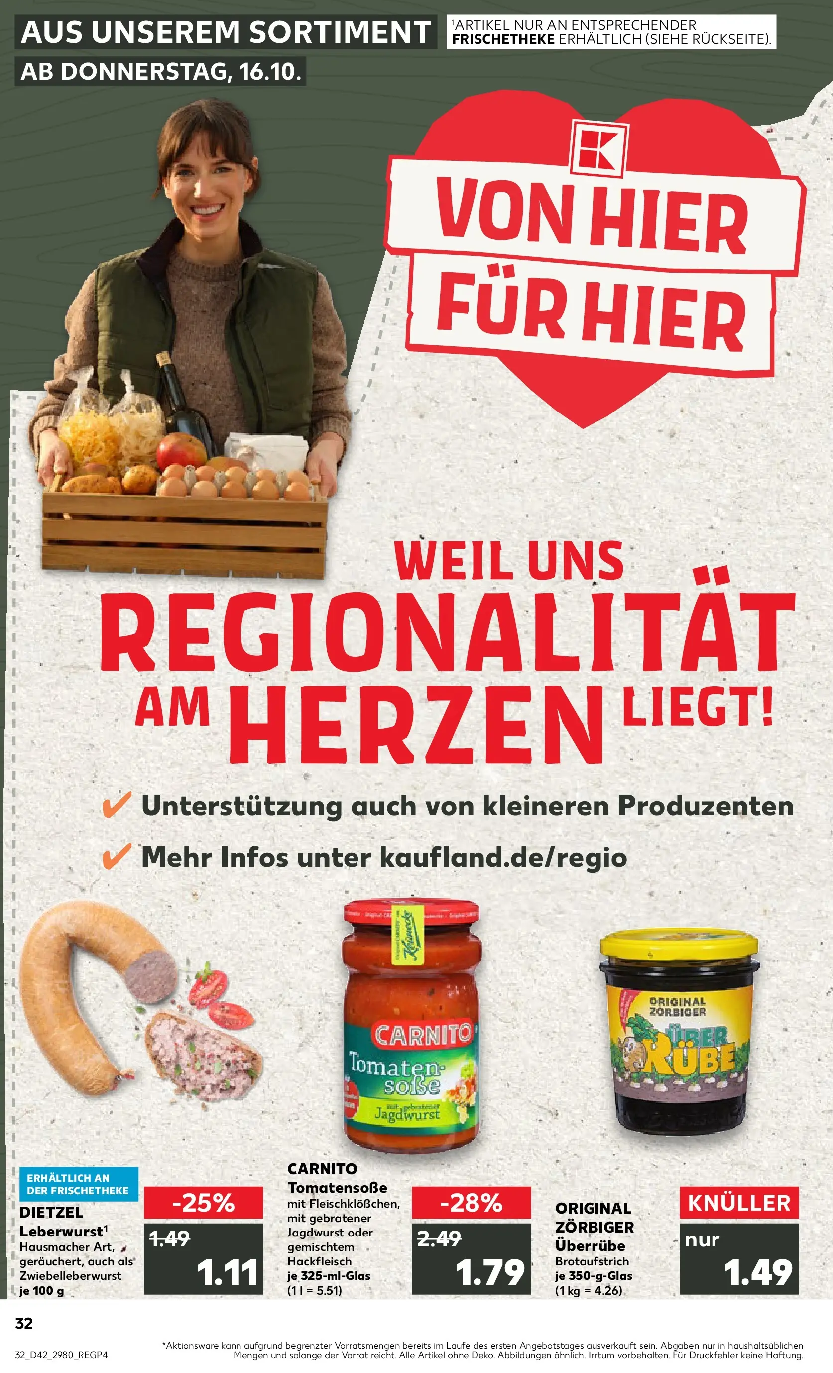 Prospekt Kaufland ab 19.10.2025 » Angebote Online zum Blättern | Seite: 32 | Produkte: Tomaten, Hackfleisch